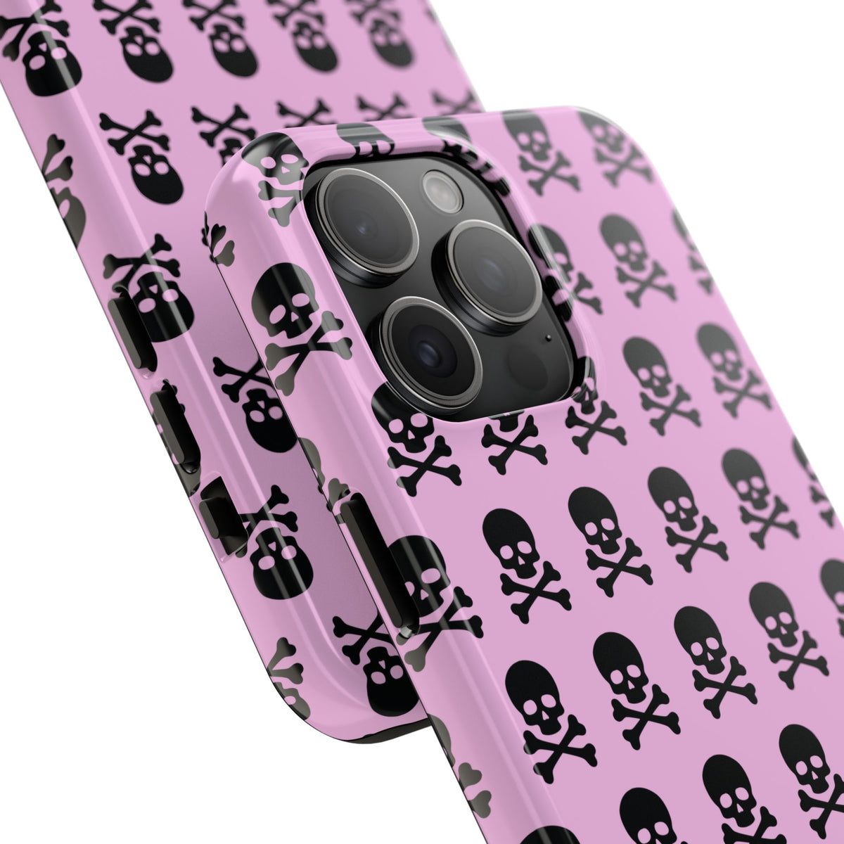 Pink Punk Skull Print Phone Case