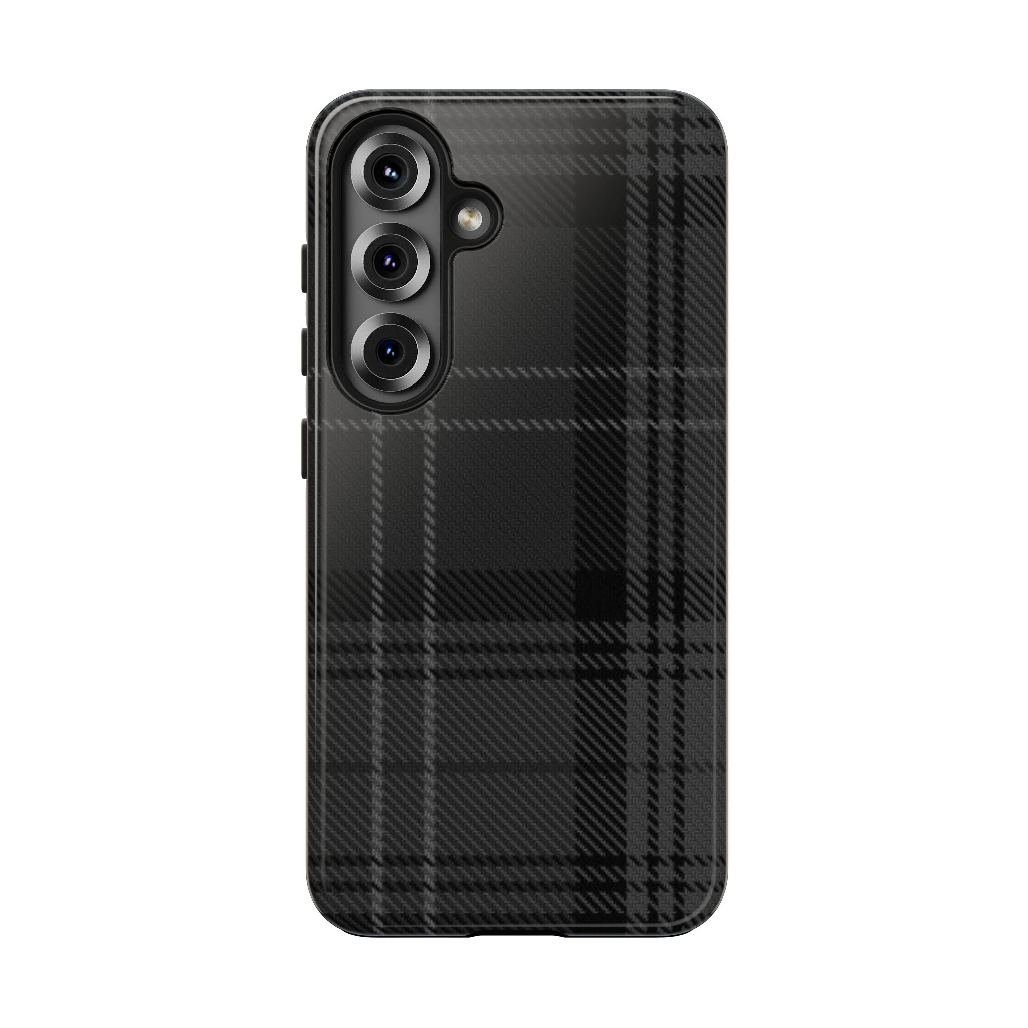 Black Plaid Phone Case  - Tough Impact-Resistant Case