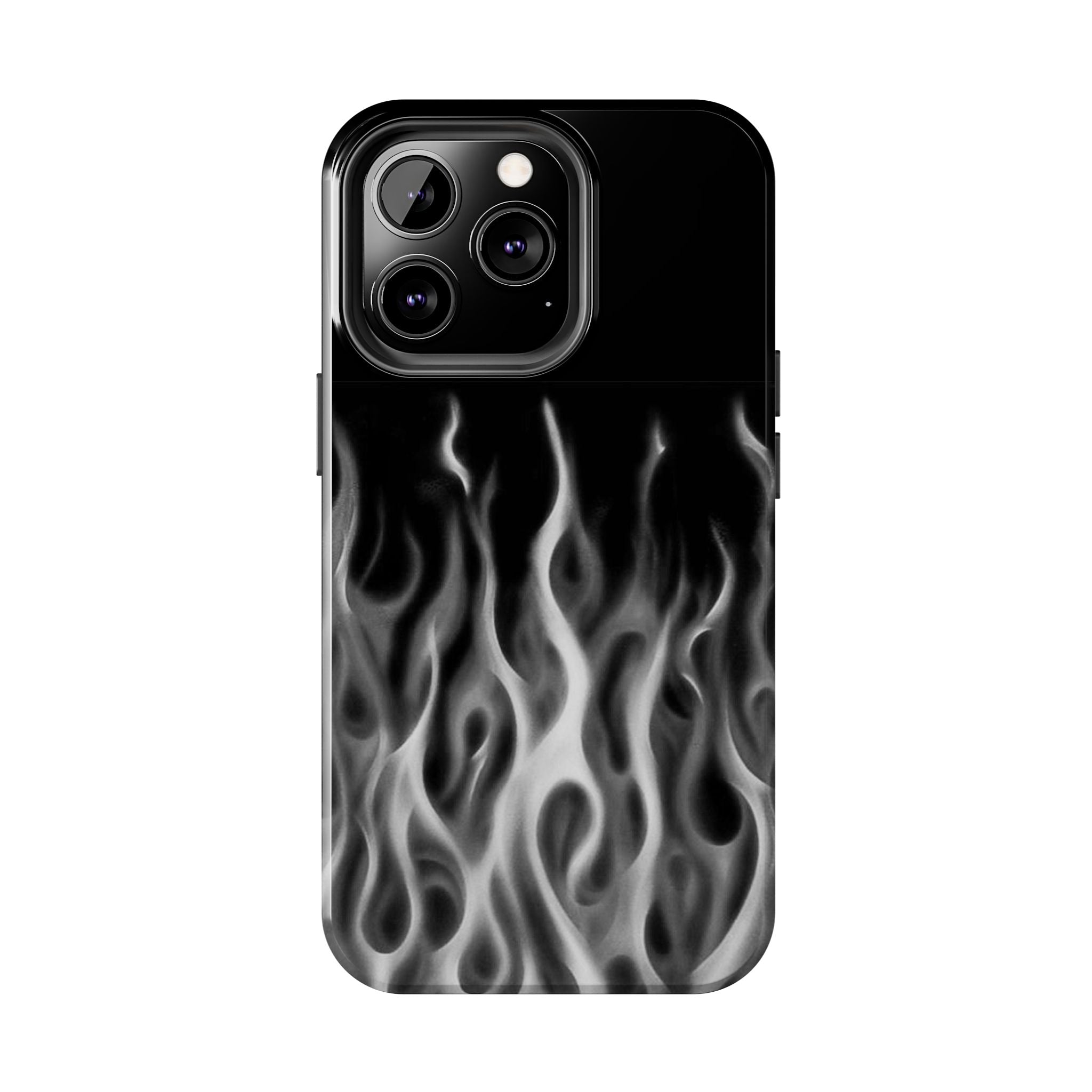 White Airbrush Flames Phone Case  - Tough Impact-Resistant Case