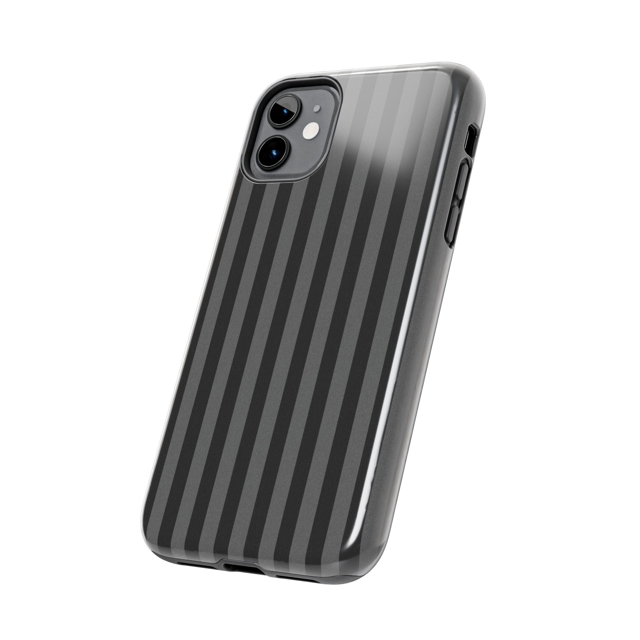 Dark Grey and Black Stripes Phone Case
