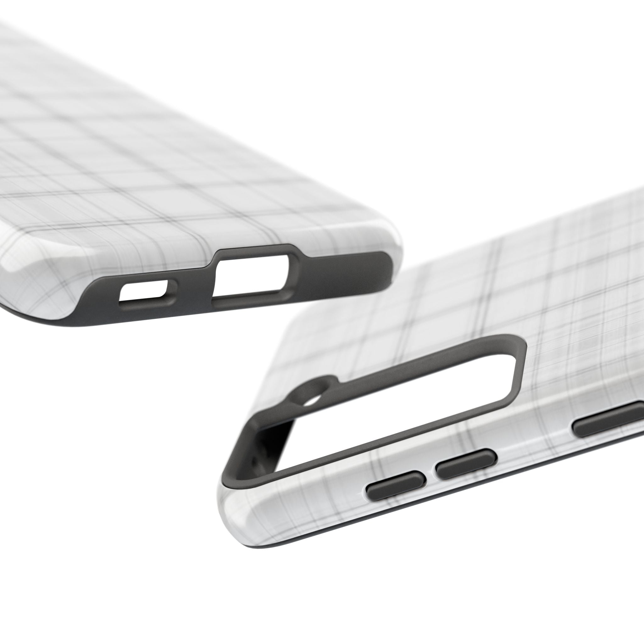 White Gingham Phone Case