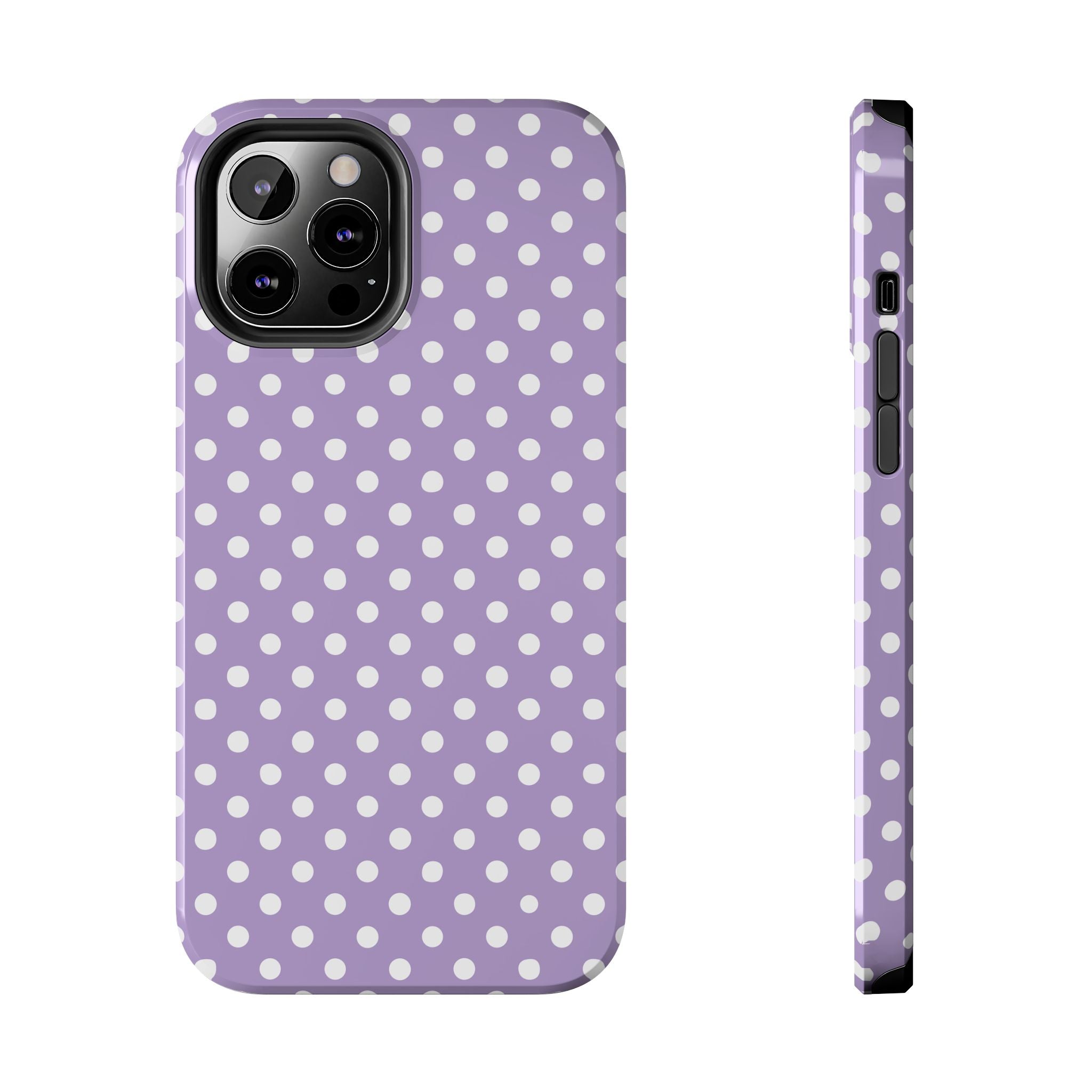 Purple Polka Dot Phone Case  - Tough Impact-Resistant Case