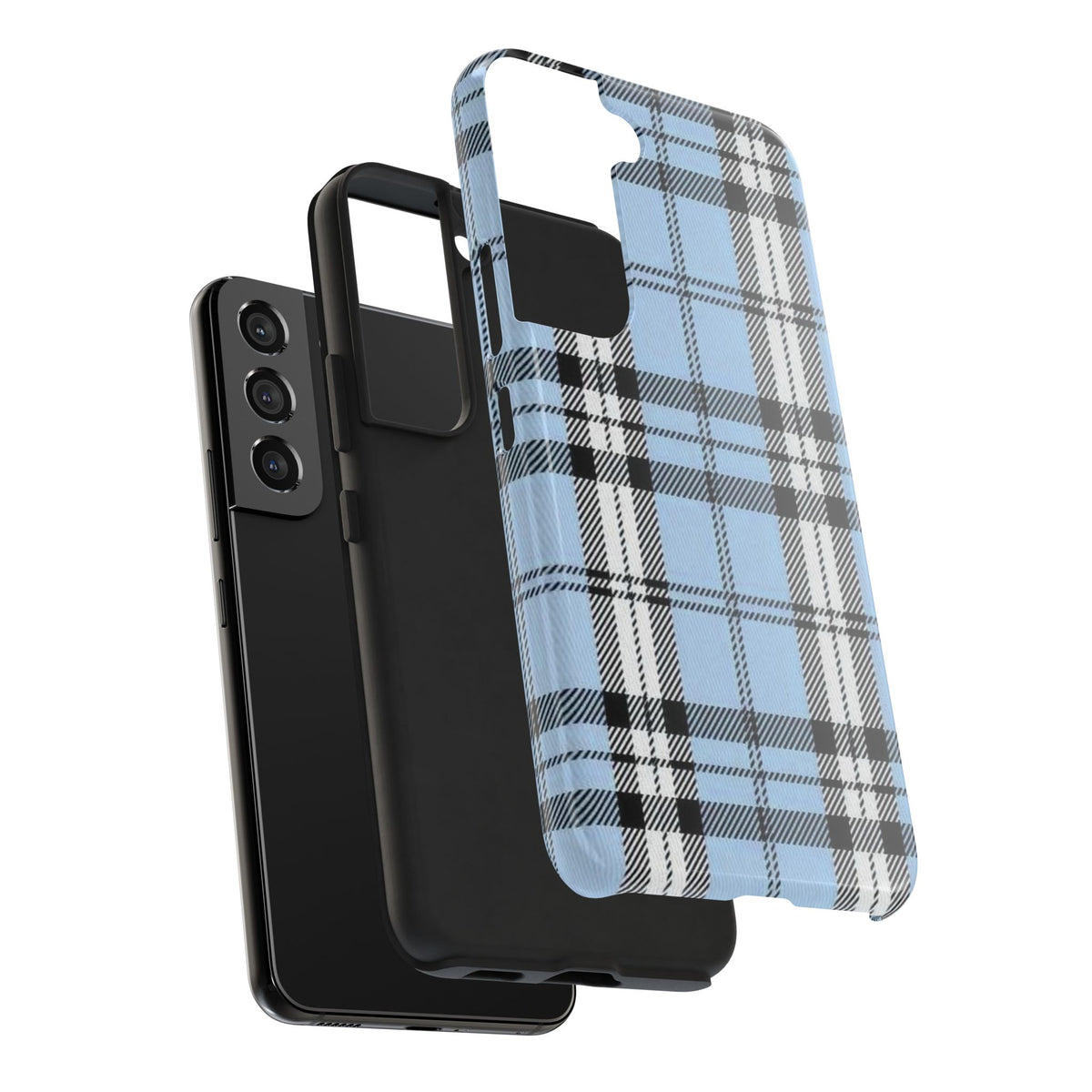 Light Baby Blue Gingham Plaid Phone Case