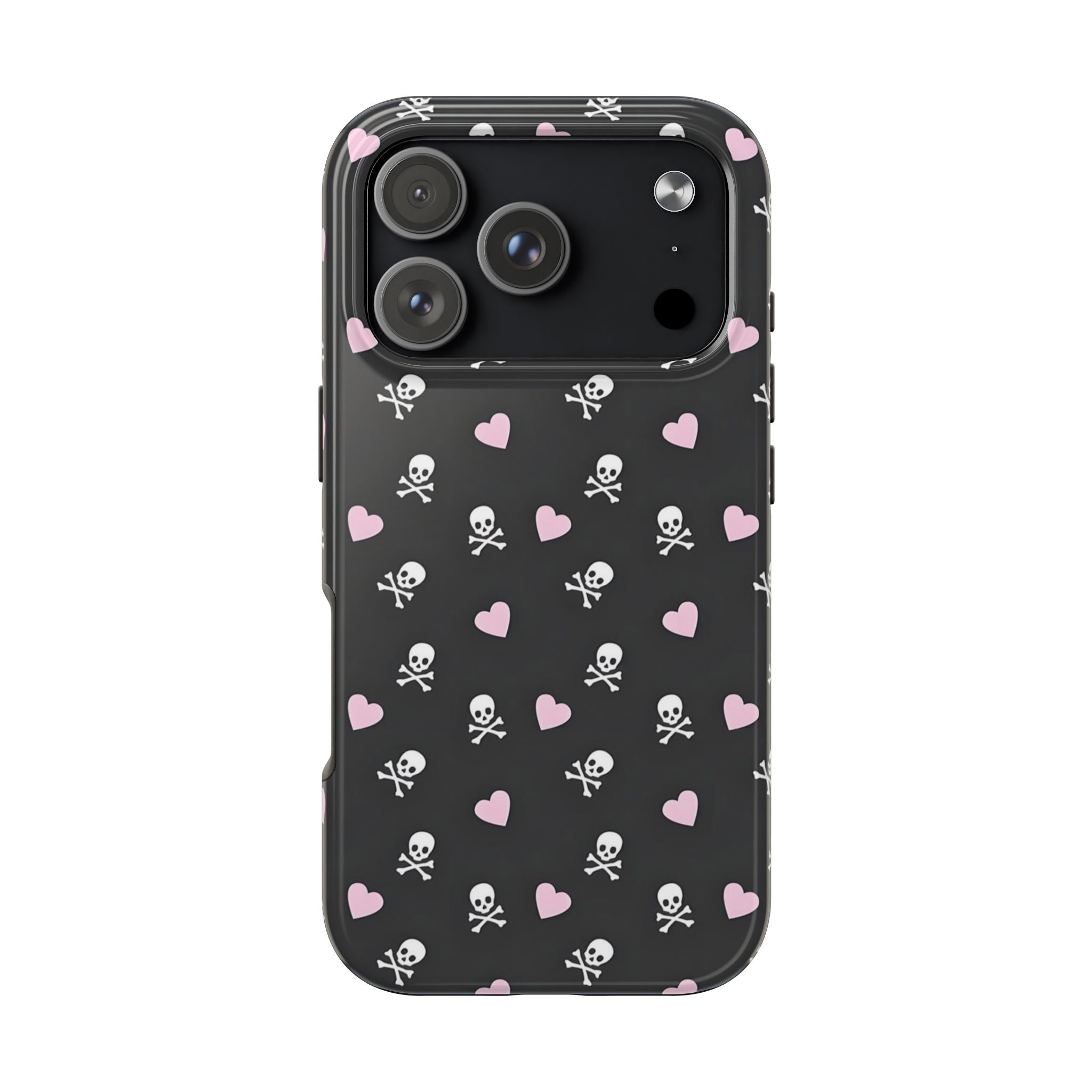 Cute Skulls and Hearts Phone Case  - Tough Impact-Resistant Case
