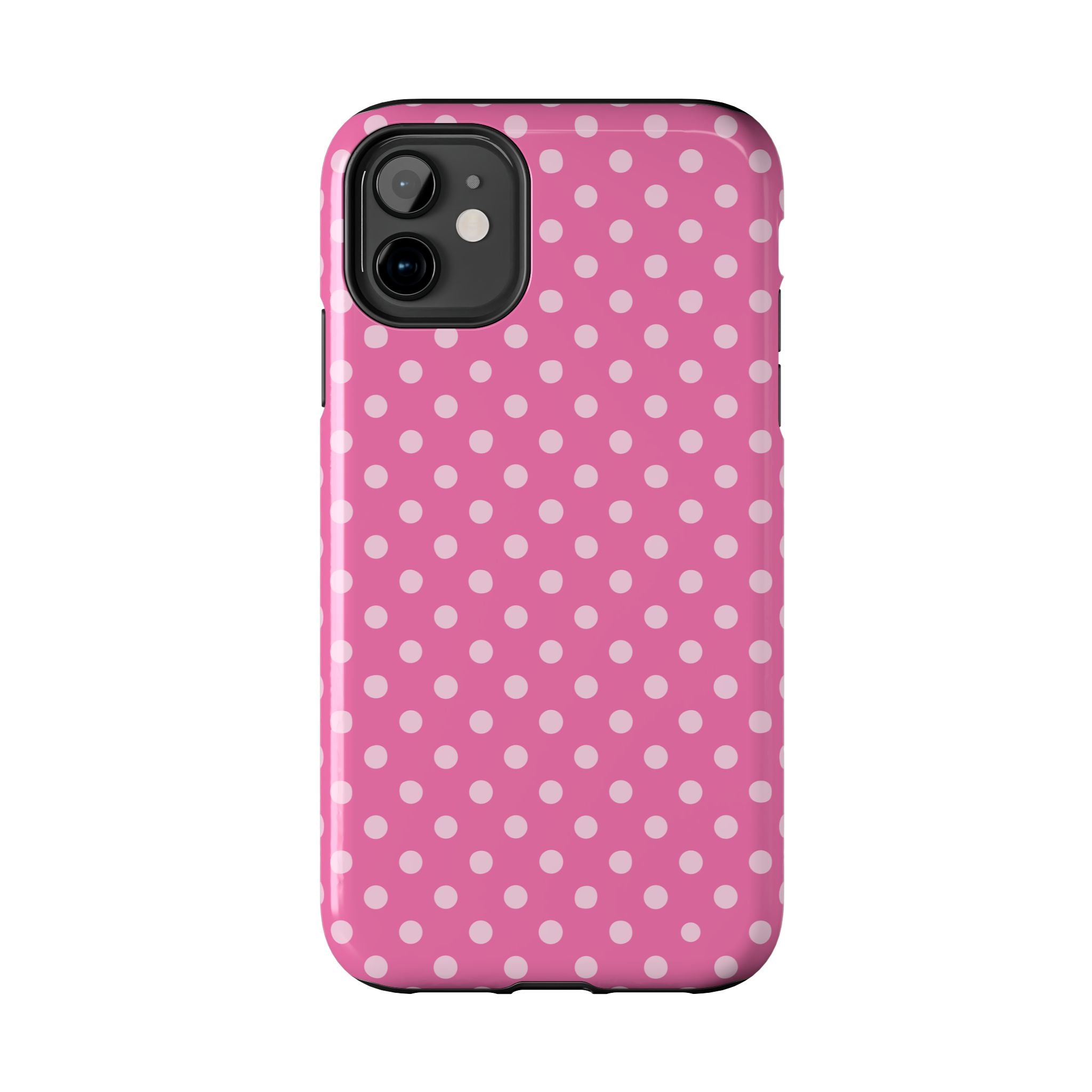 Pink on Pink Polka Dot Phone Case  - Tough Impact-Resistant Case