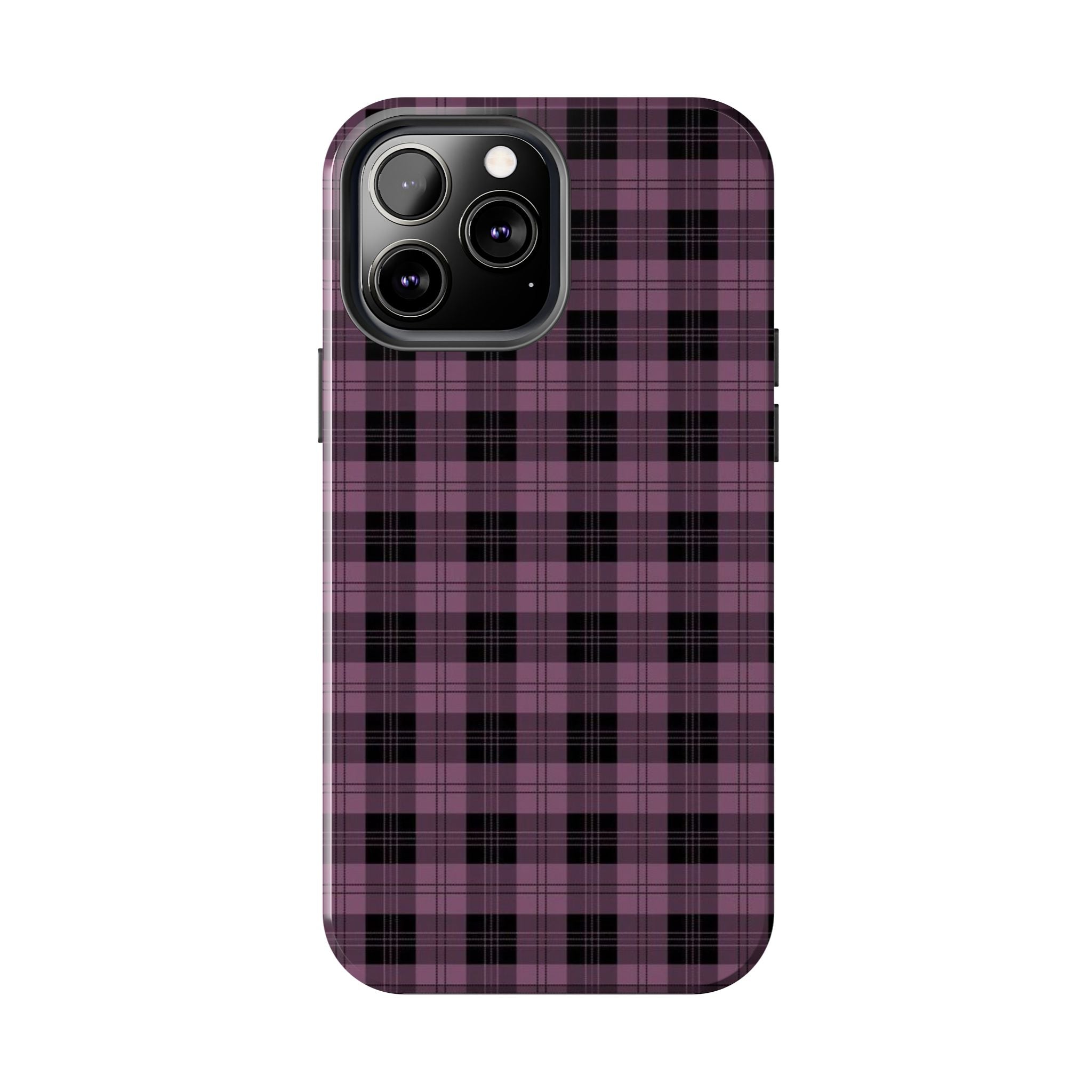 Emo Dark Pink Gingham Plaid Phone Case  - Tough Impact-Resistant Case