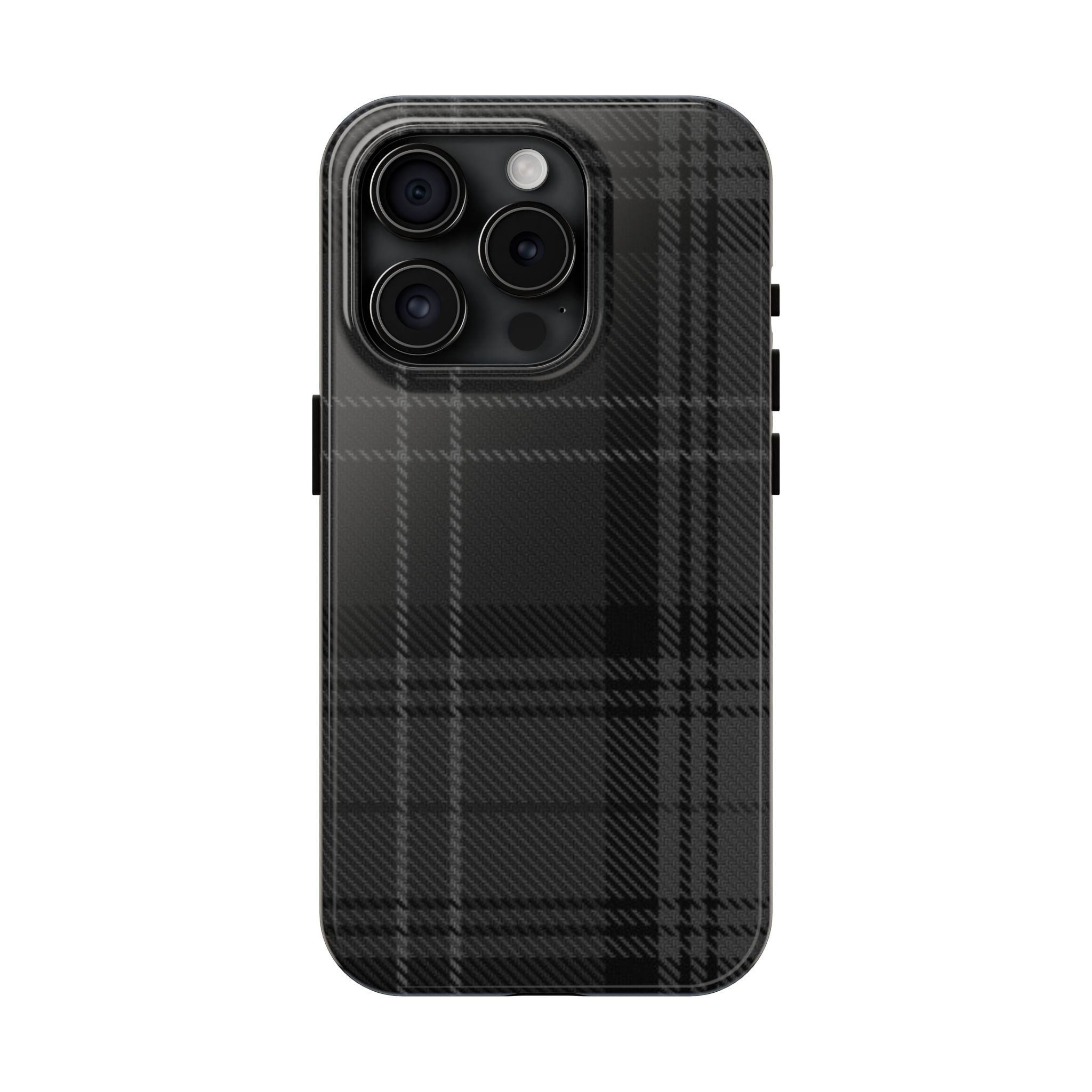 Black Plaid Phone Case  - Tough Impact-Resistant Case