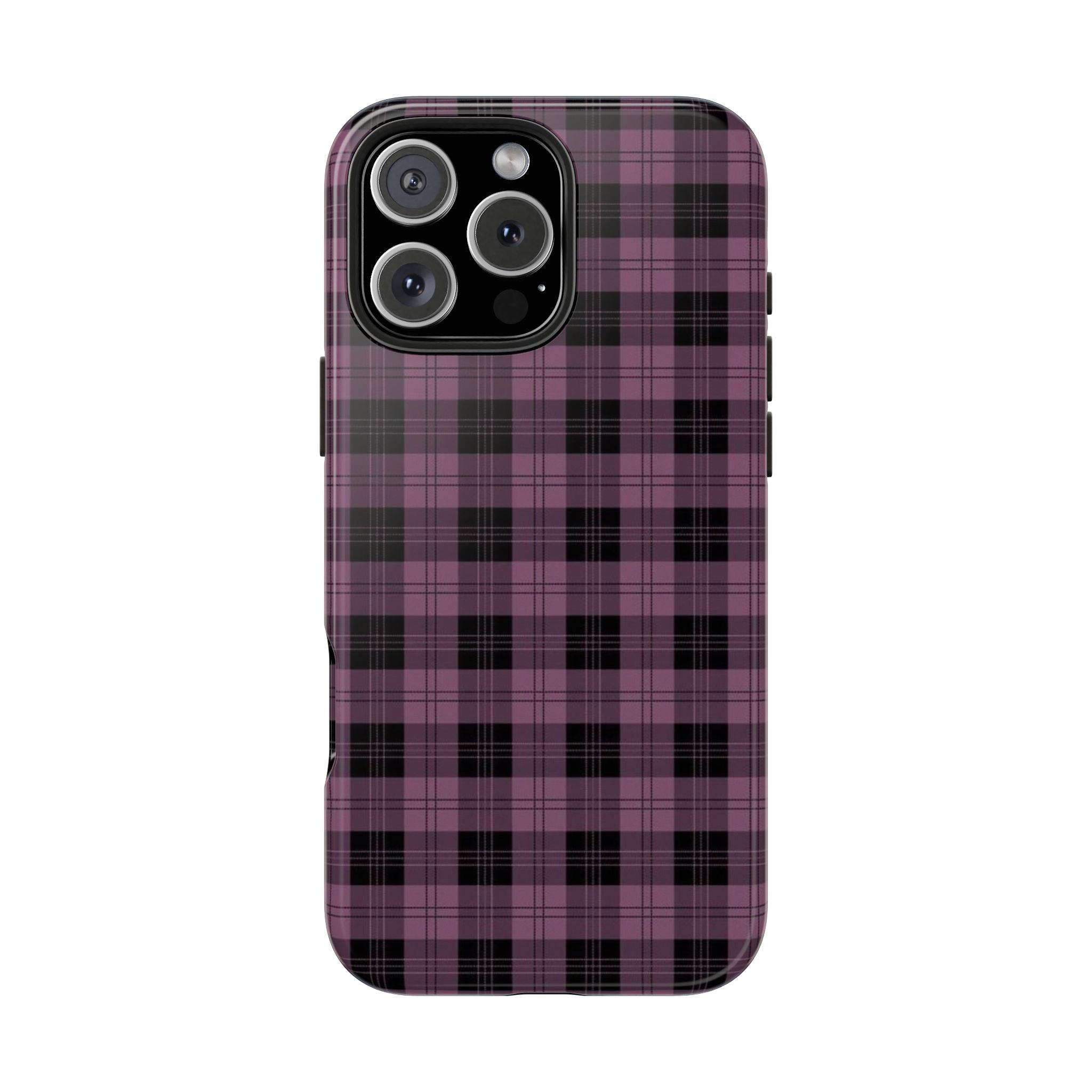 Emo Dark Pink Gingham Plaid Phone Case  - Tough Impact-Resistant Case