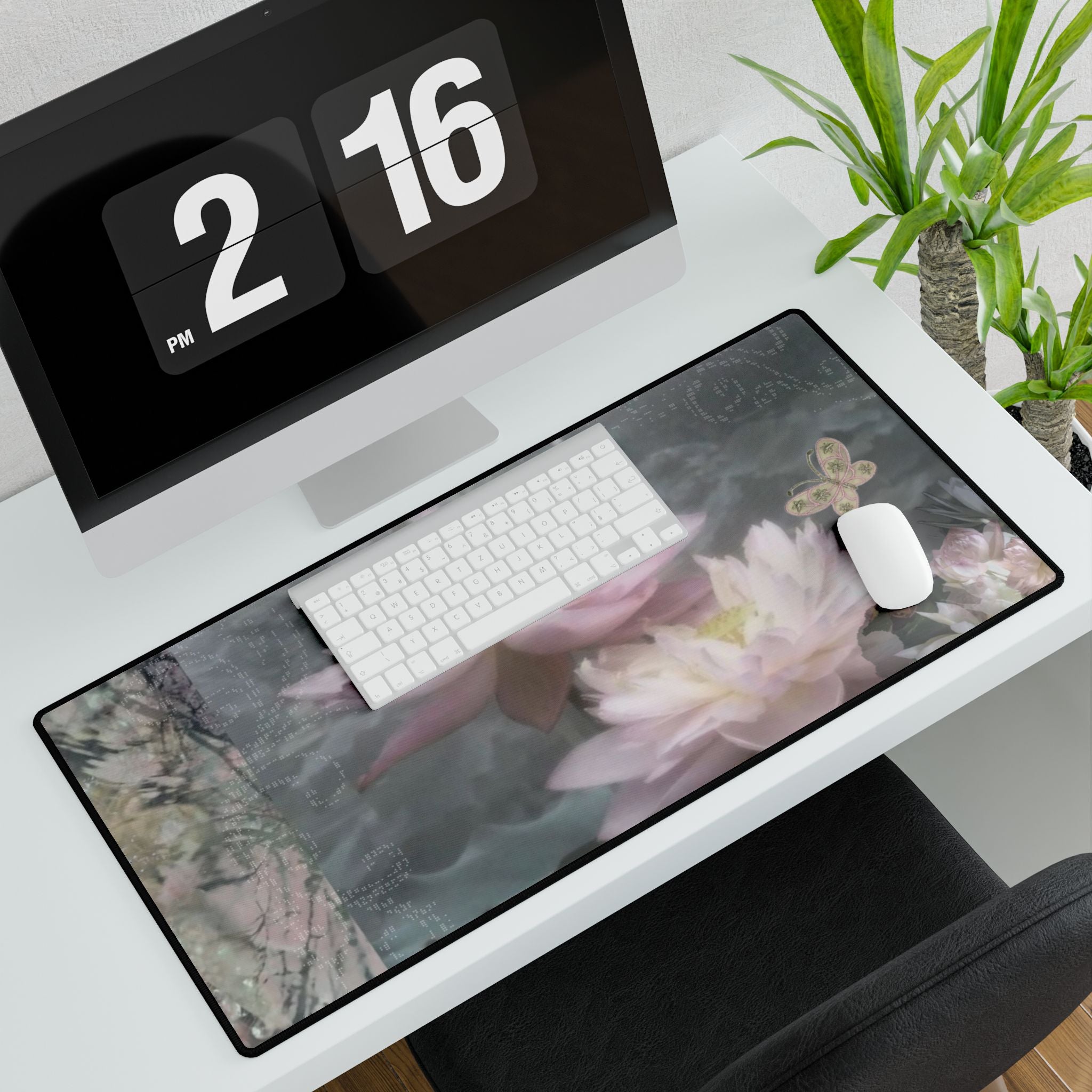 Cyber Internet Girl Lotus XL Mouse Pad