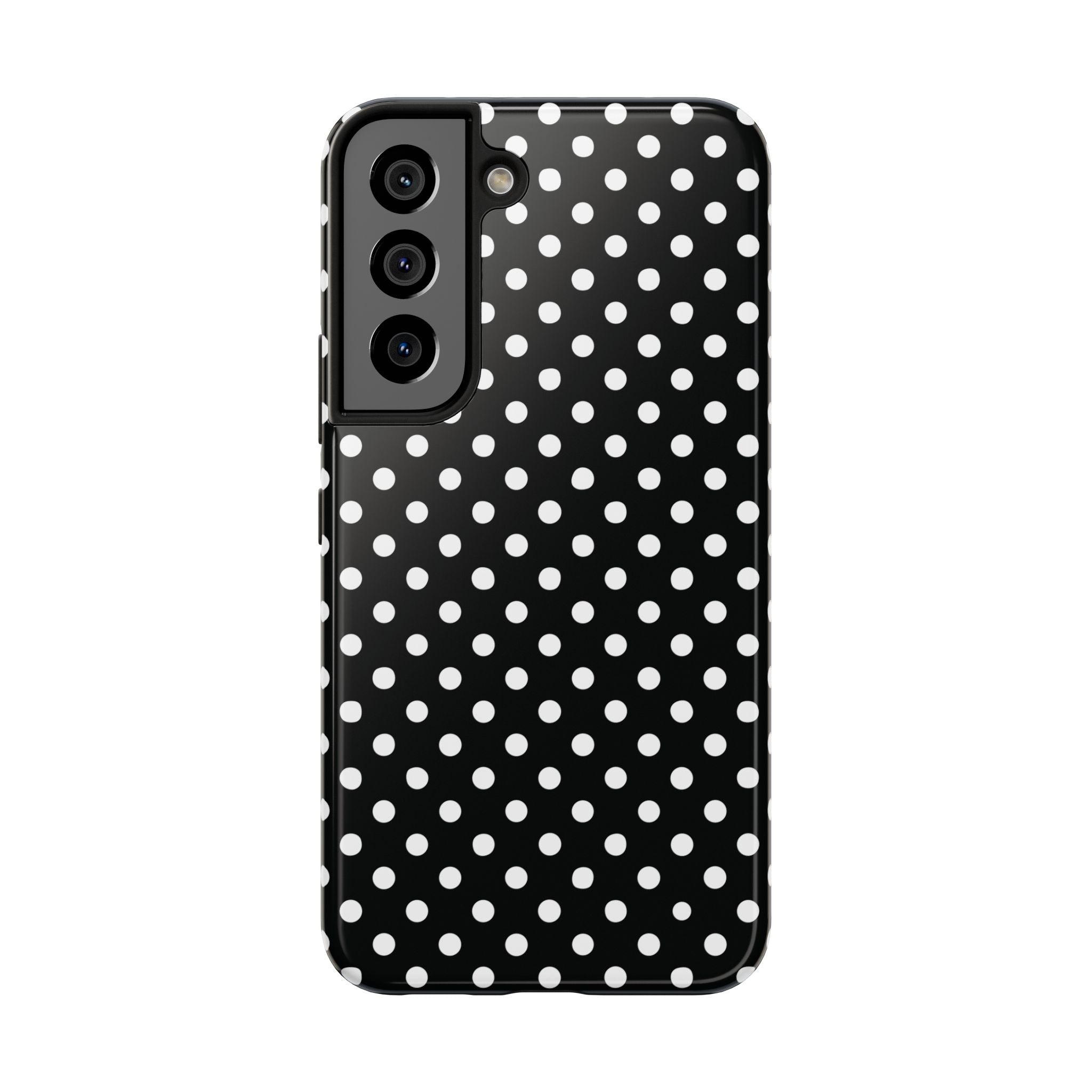 Black and White Polka Dot Phone Case  - Tough Impact-Resistant Case