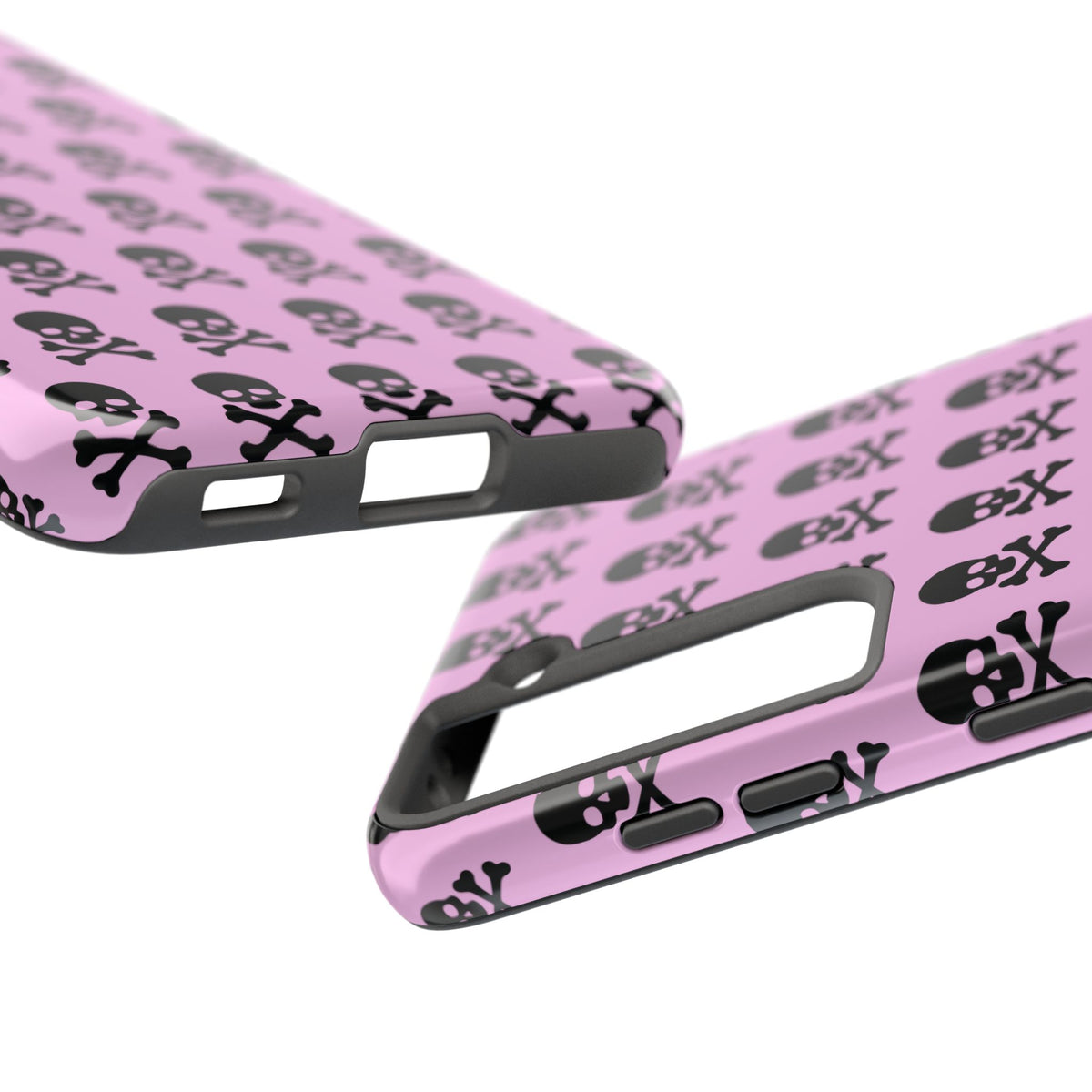 Pink Punk Skull Print Phone Case