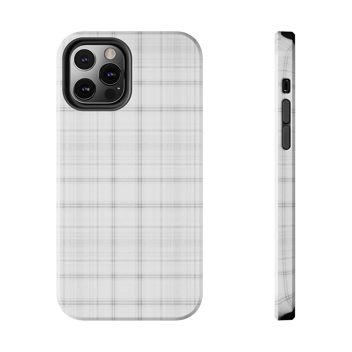 White Gingham Phone Case