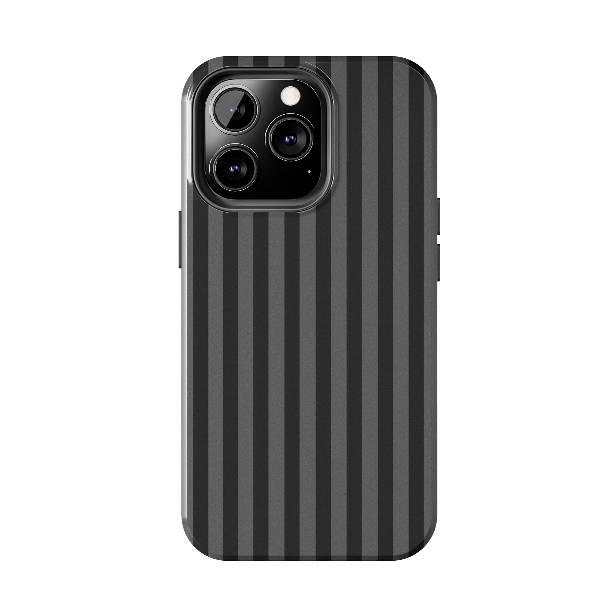Dark Grey and Black Stripes Phone Case