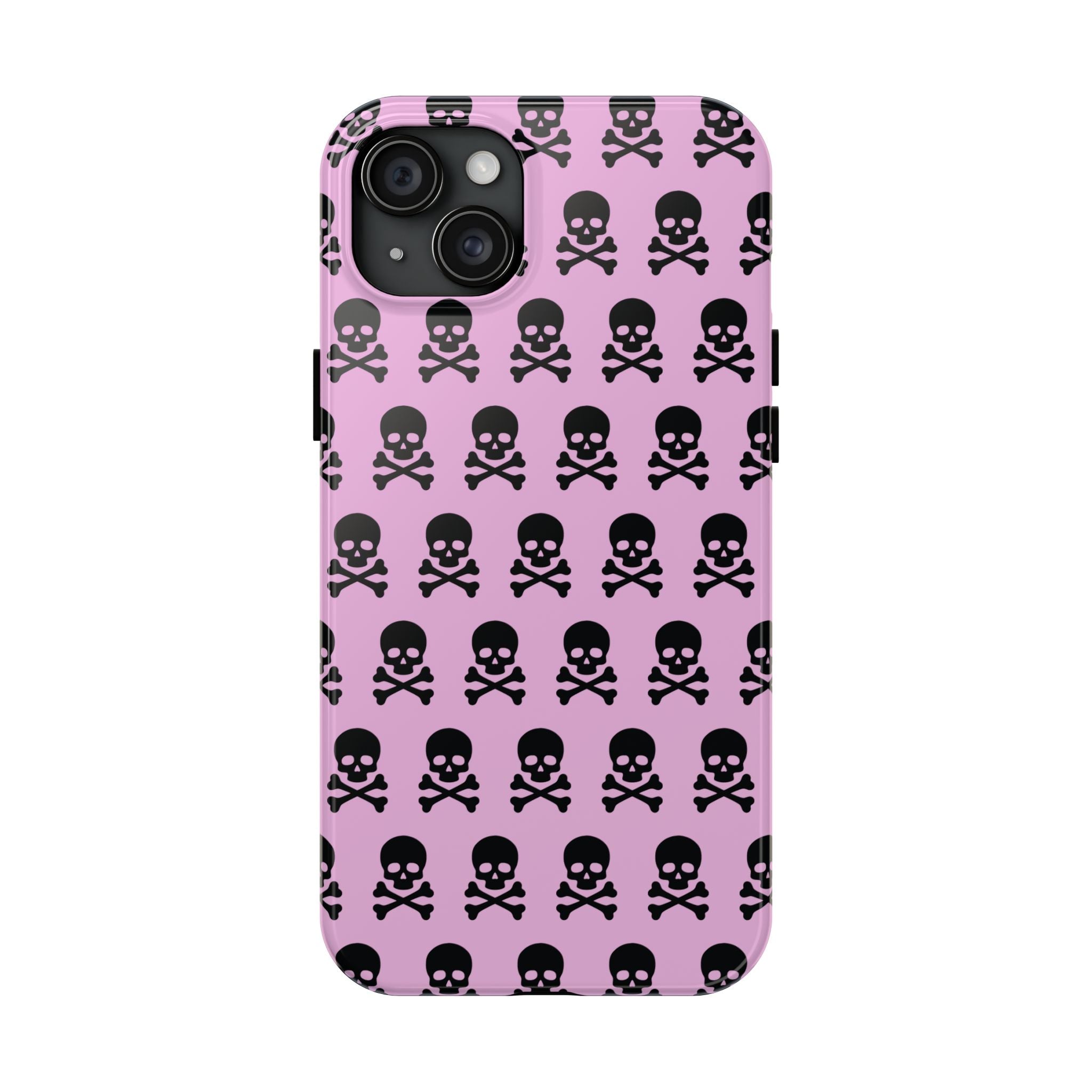 Pink Punk Skull Print Phone Case
