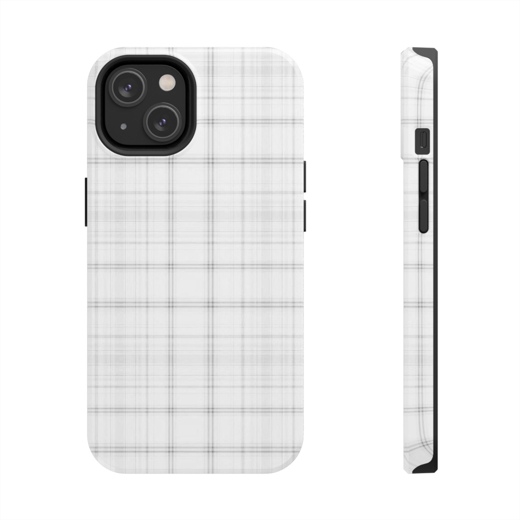 White Gingham Phone Case