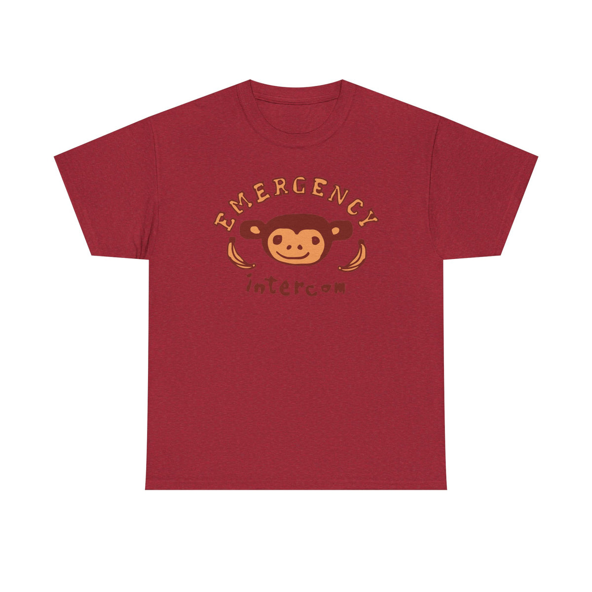 Emergency Intercom Monkey Logo 100% Cotton Tee Shirt