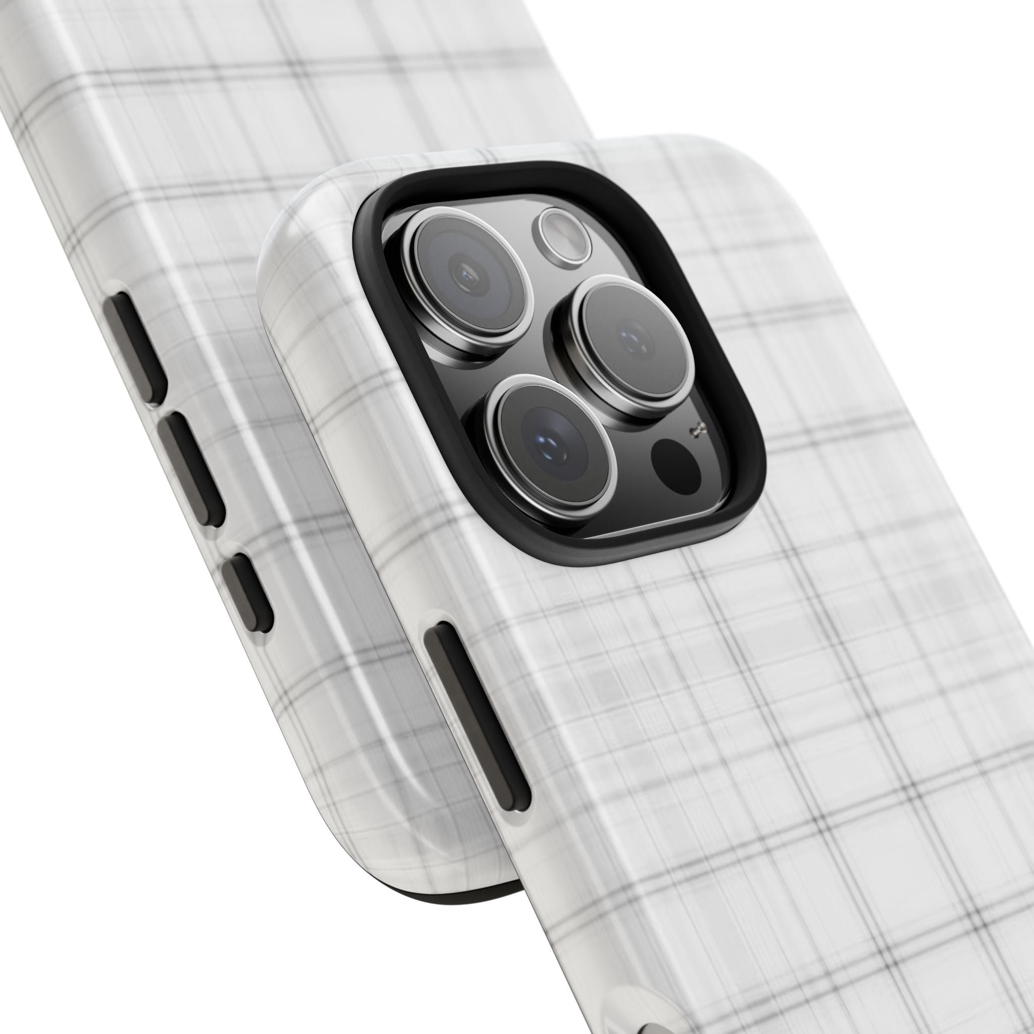 White Gingham Phone Case