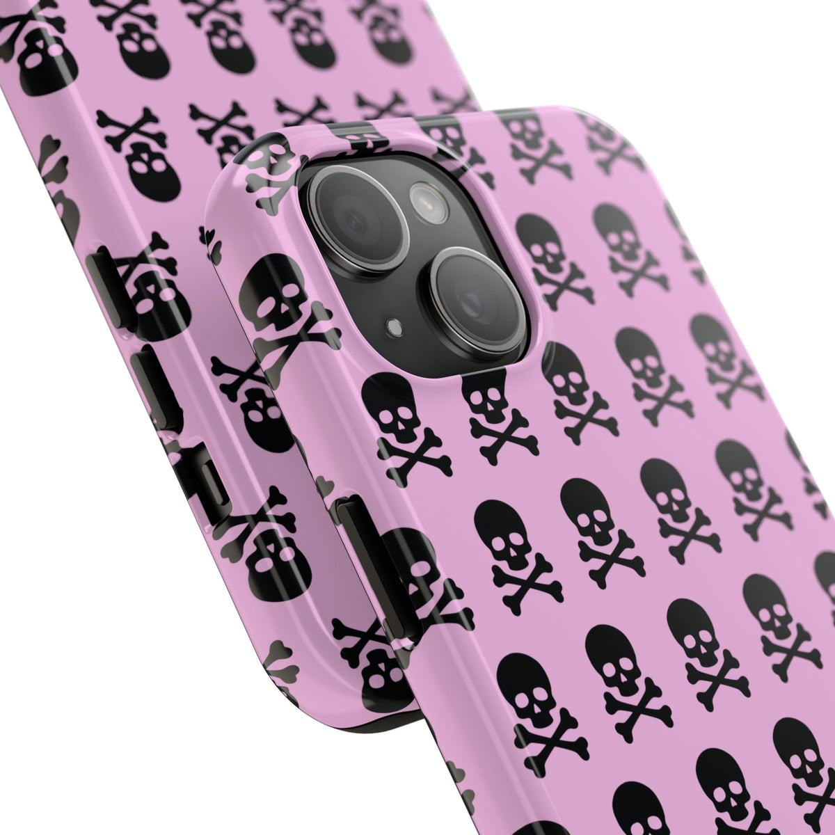 Pink Punk Skull Print Phone Case