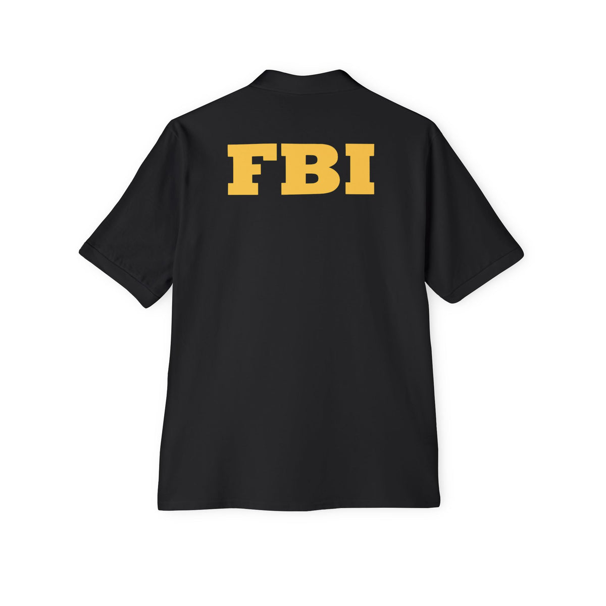 FBI Custom Halloween Polo Shirt Badge Logos on Front and Back - Men's Piqué Polo