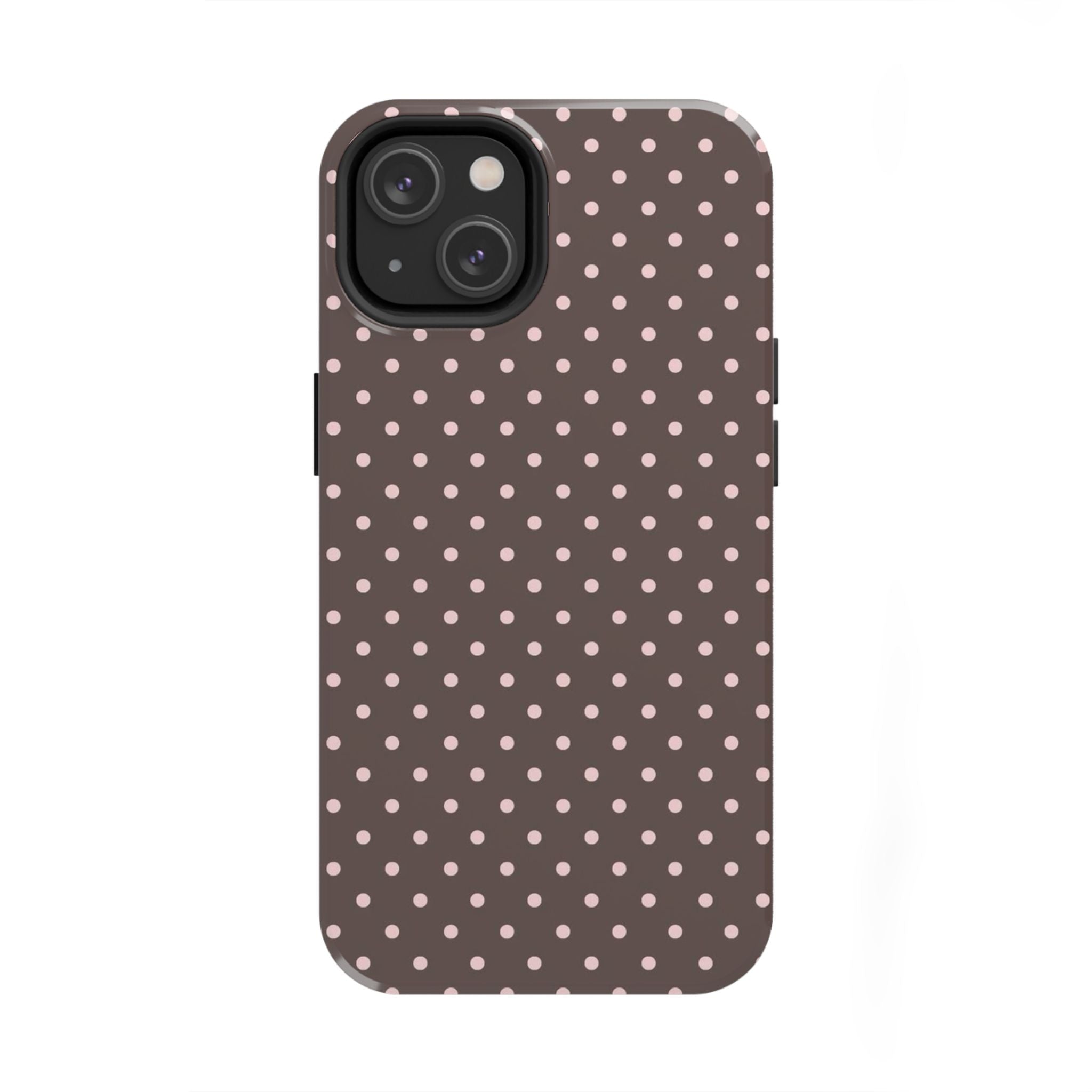 Brown with Pink Dots Phone Case  - Tough Impact-Resistant Case