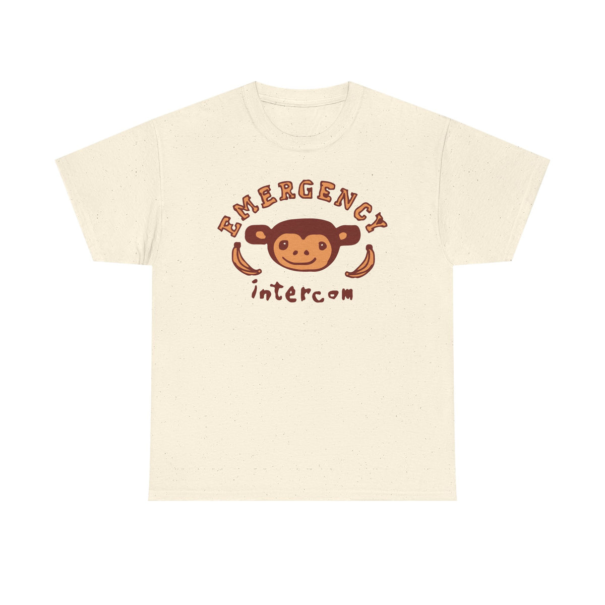 Emergency Intercom Monkey Logo 100% Cotton Tee Shirt