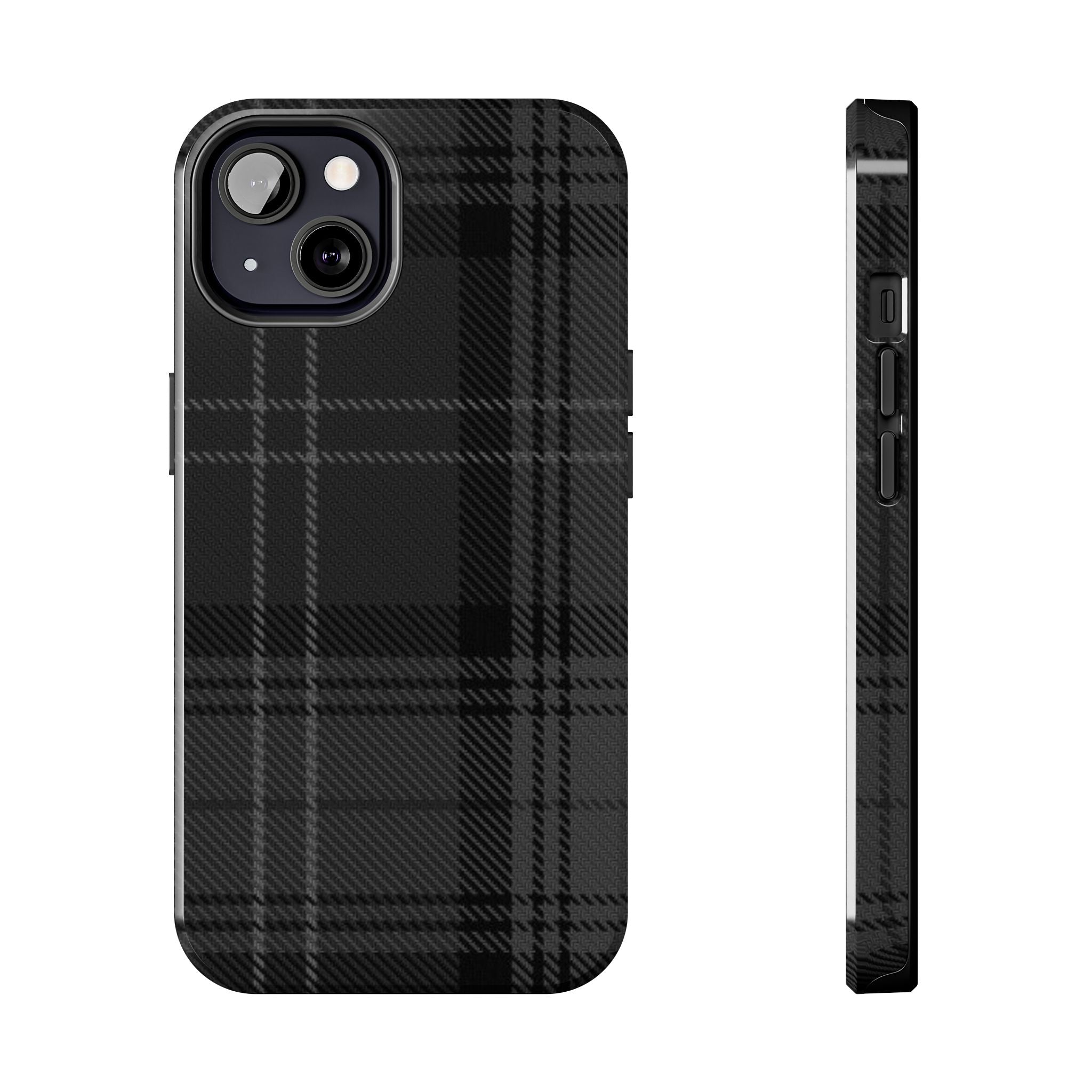 Black Plaid Phone Case  - Tough Impact-Resistant Case