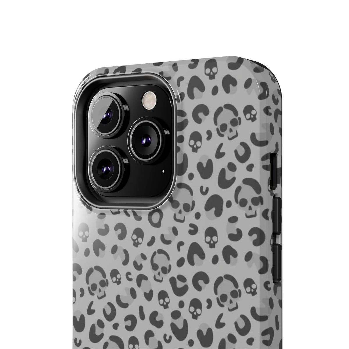 Skull Cheetah Grey Leopard Phone Case