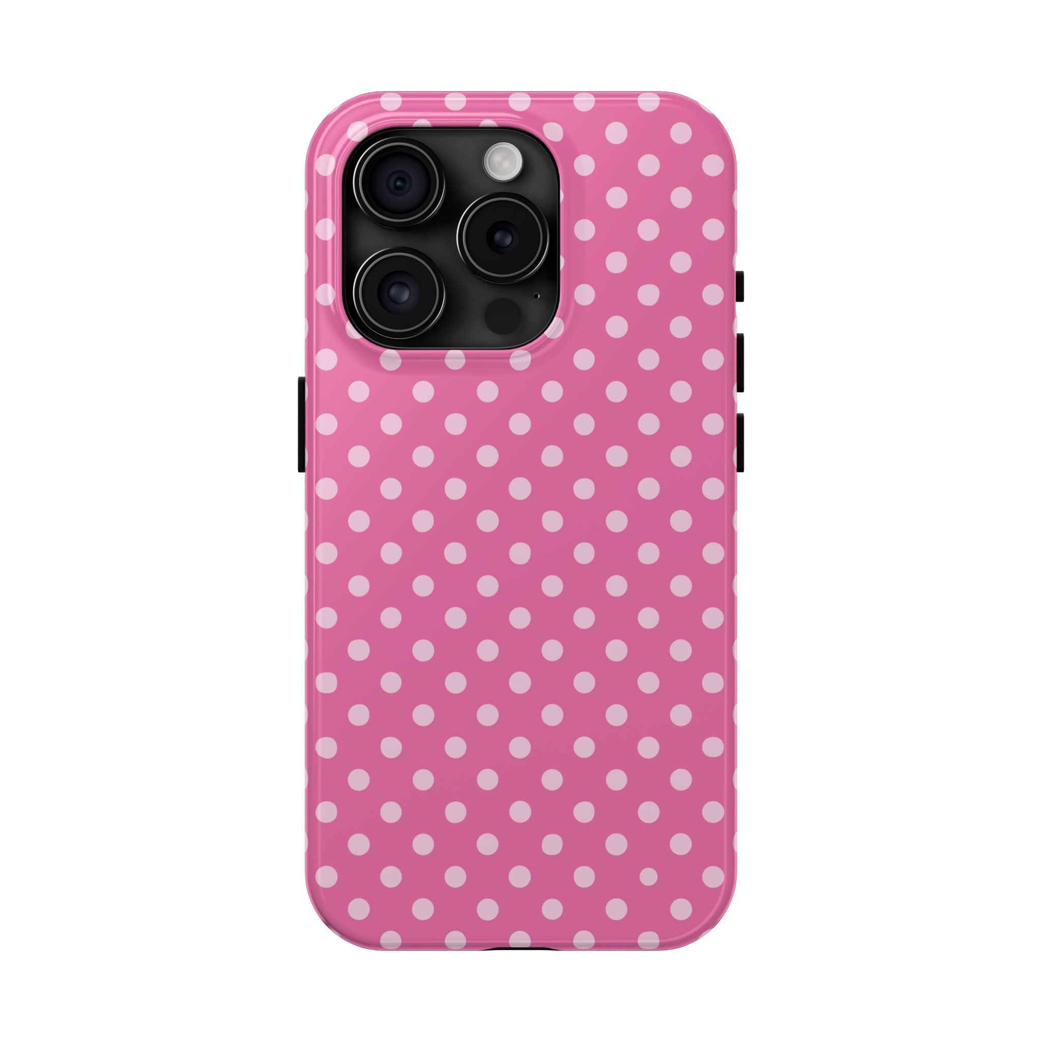Pink on Pink Polka Dot Phone Case  - Tough Impact-Resistant Case