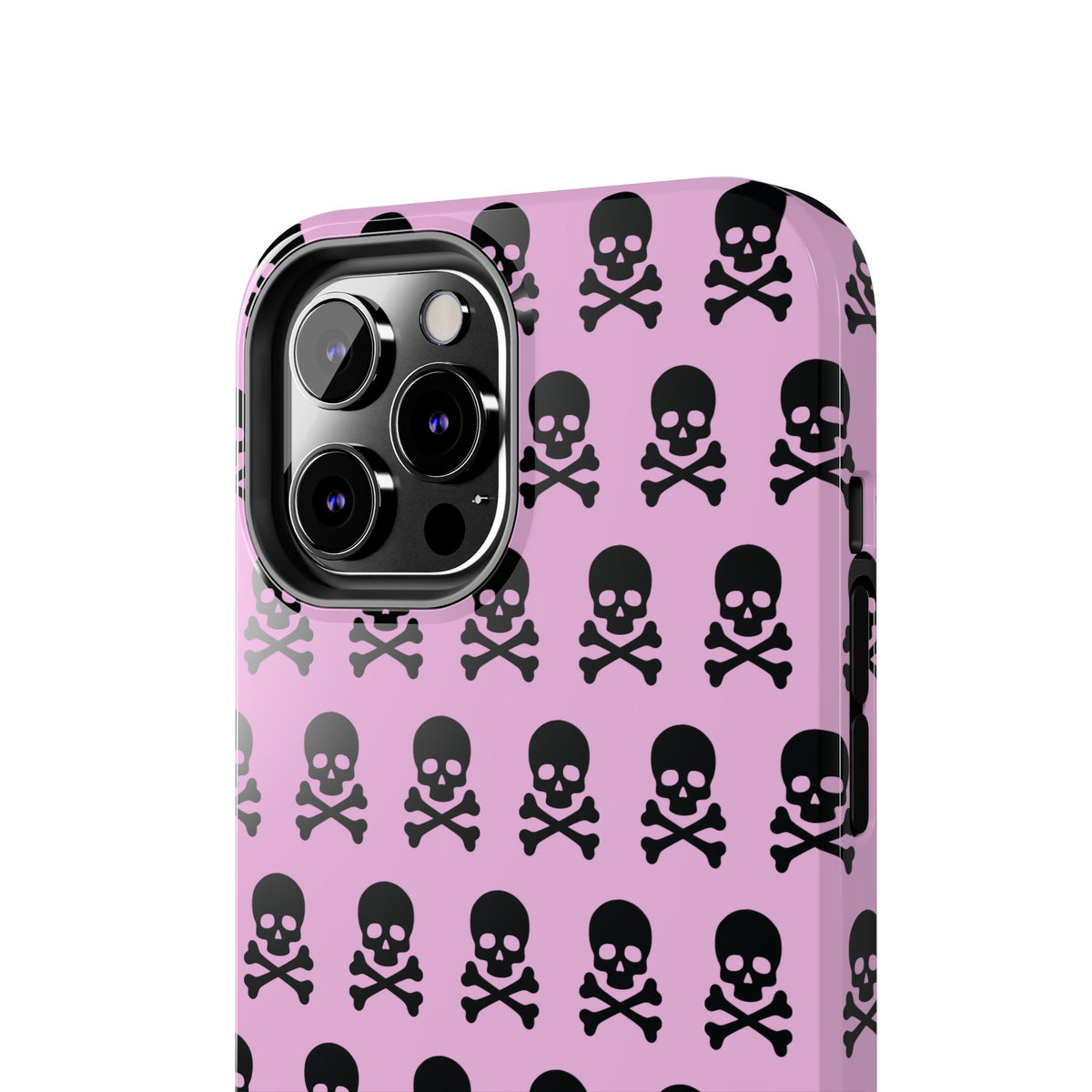 Pink Punk Skull Print Phone Case
