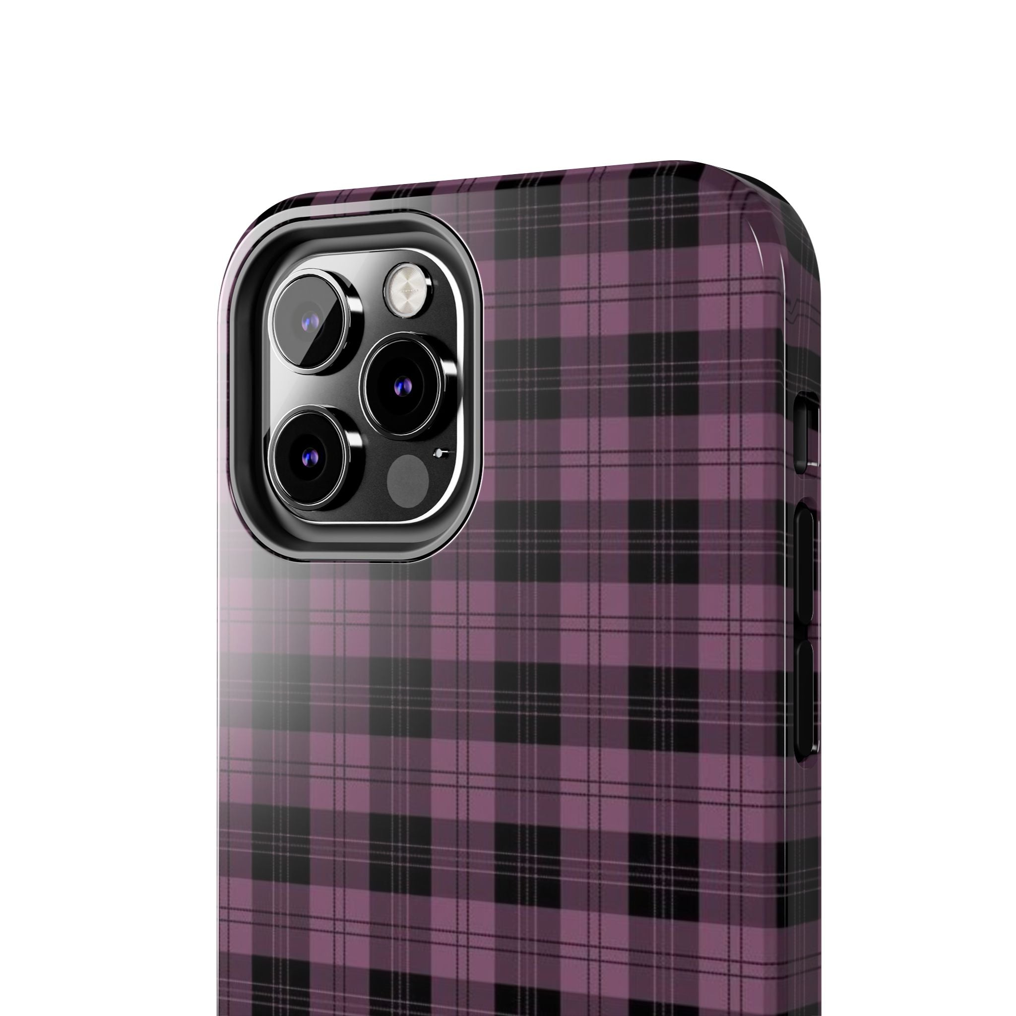 Emo Dark Pink Gingham Plaid Phone Case  - Tough Impact-Resistant Case