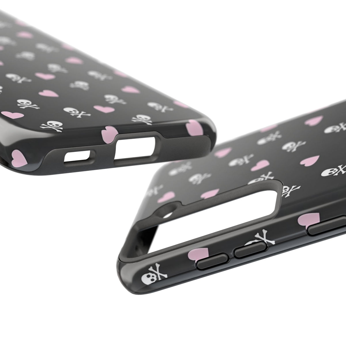 Cute Skulls and Hearts Phone Case  - Tough Impact-Resistant Case