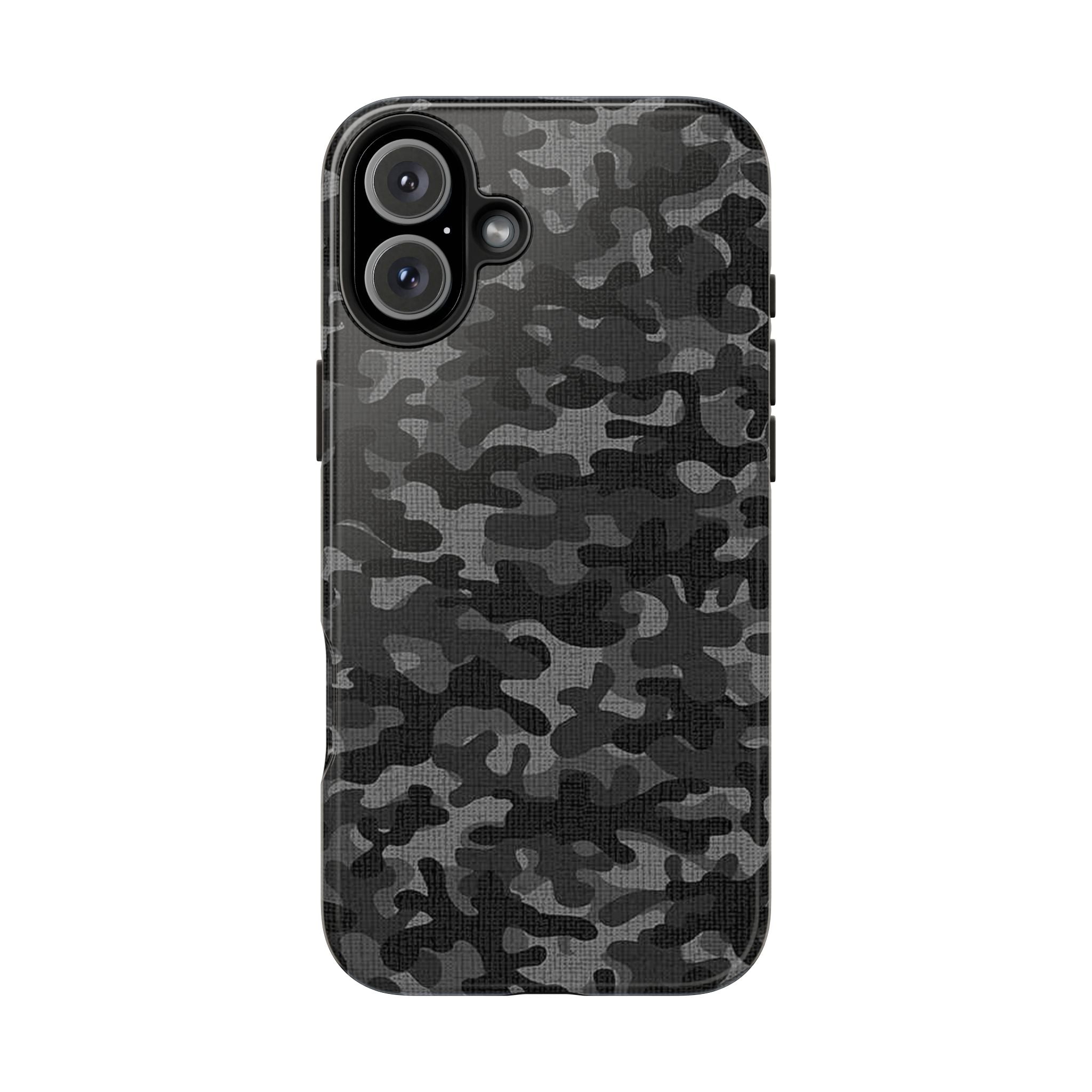 Black Camo Print Phone Case  - Tough Impact-Resistant Cases
