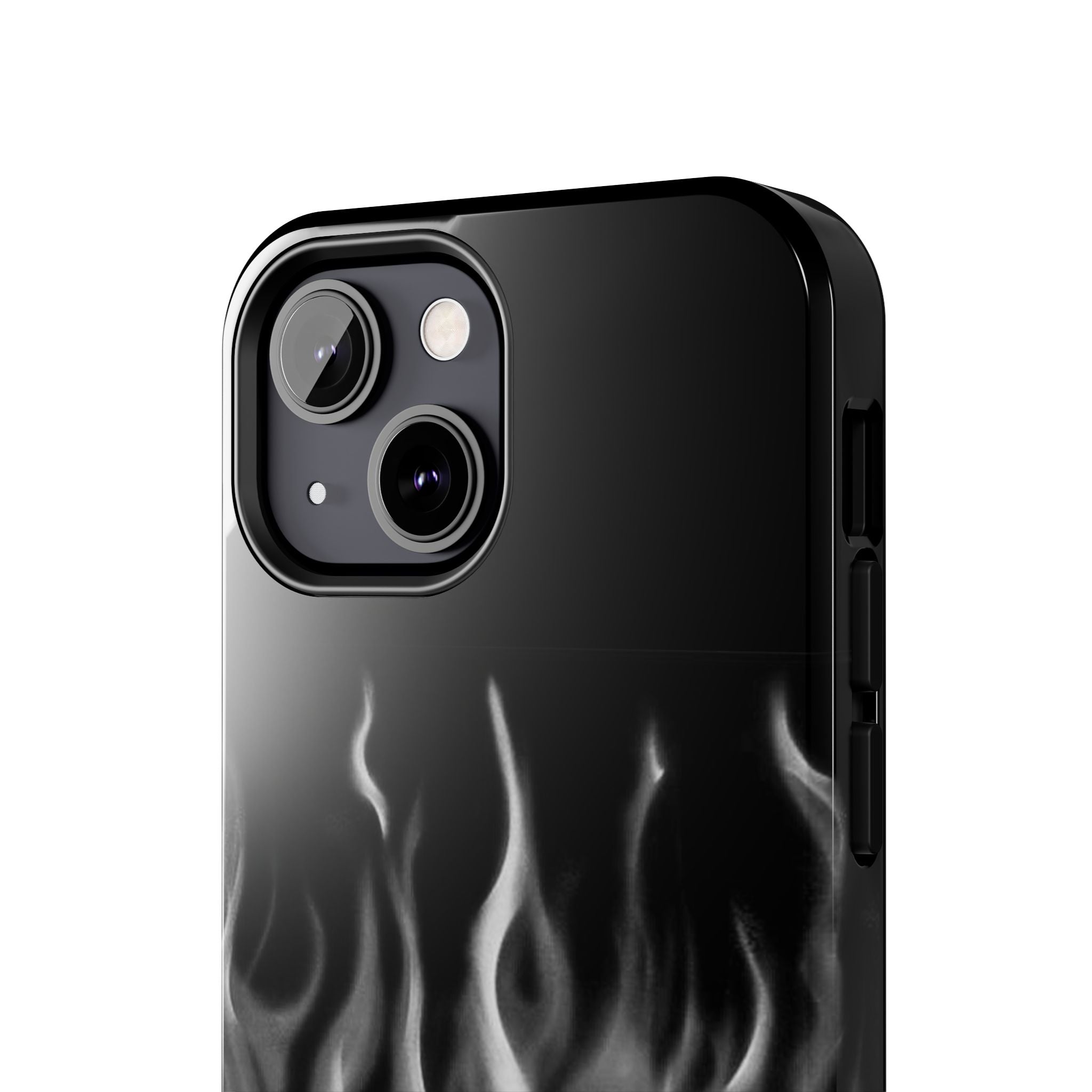 White Airbrush Flames Phone Case  - Tough Impact-Resistant Case