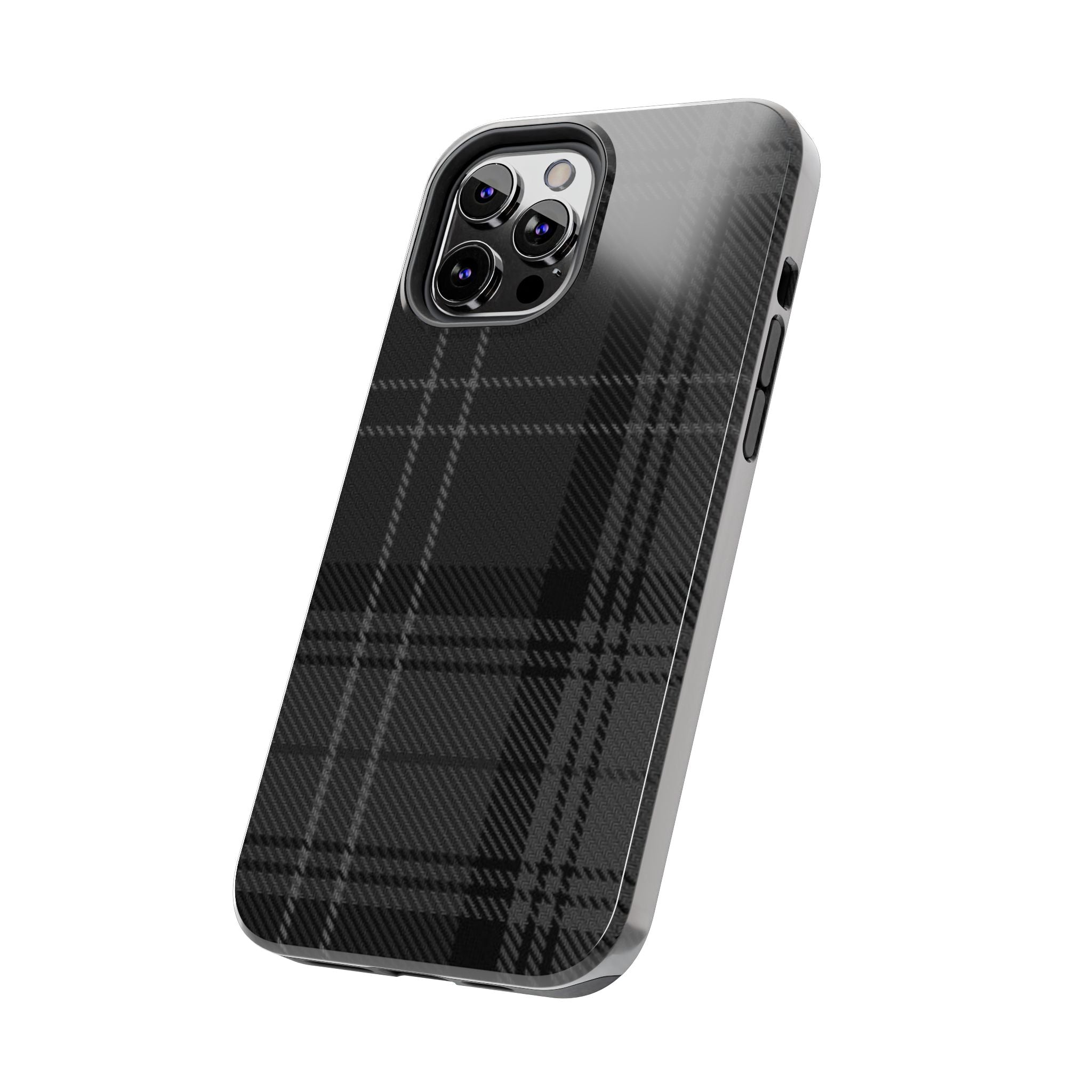Black Plaid Phone Case  - Tough Impact-Resistant Case