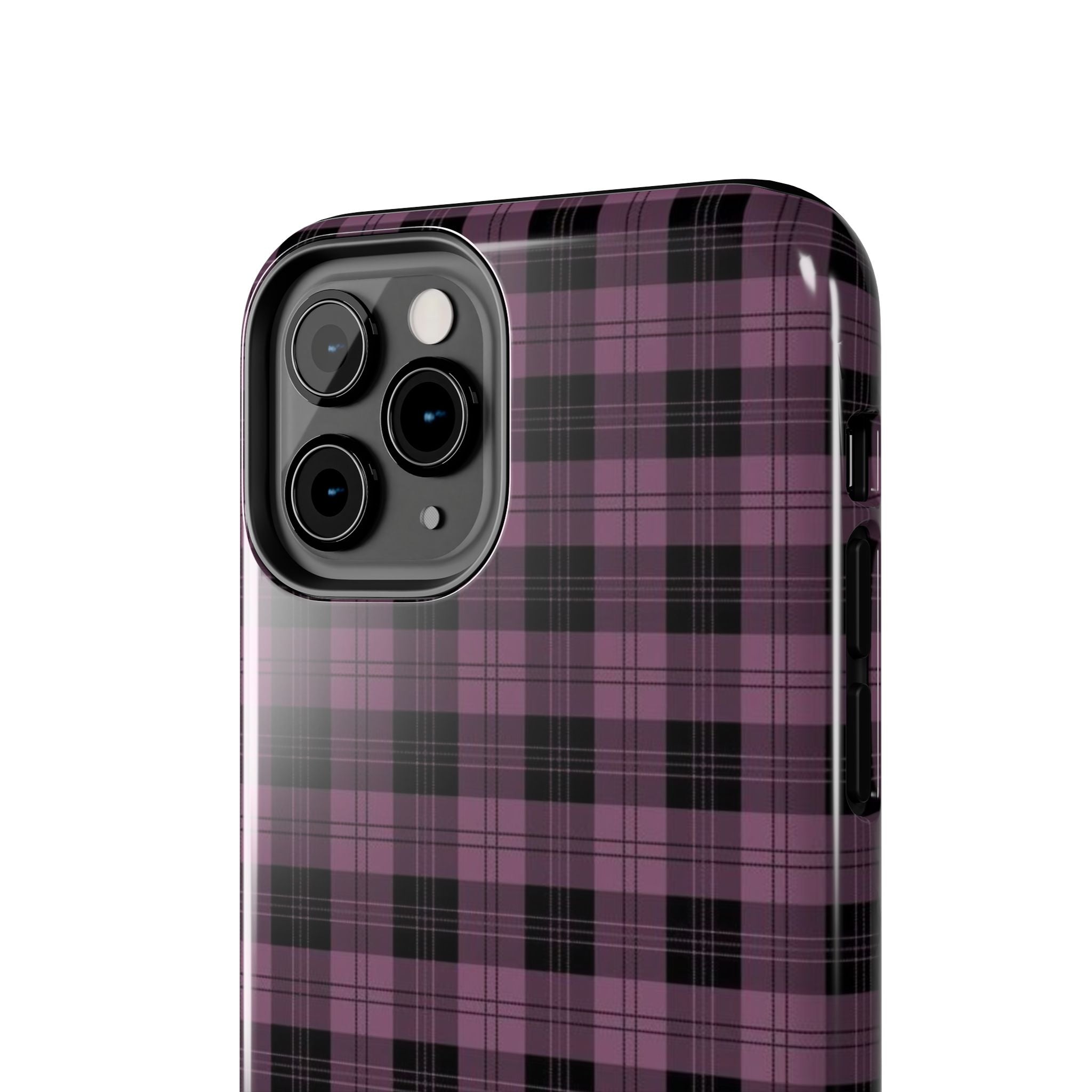 Emo Dark Pink Gingham Plaid Phone Case  - Tough Impact-Resistant Case