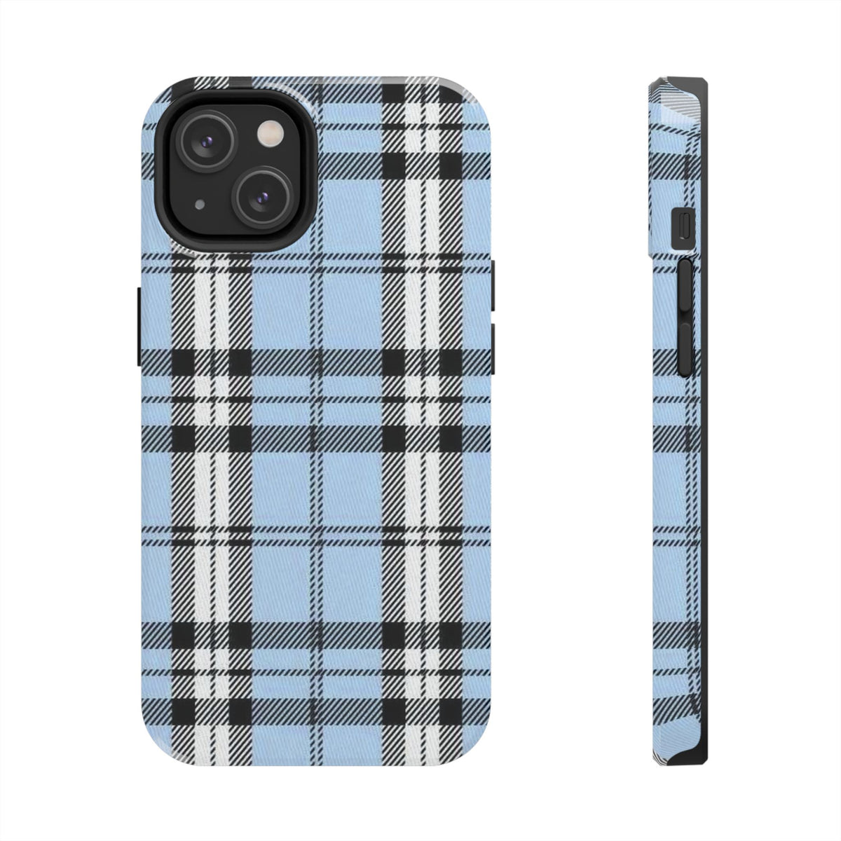 Light Baby Blue Gingham Plaid Phone Case
