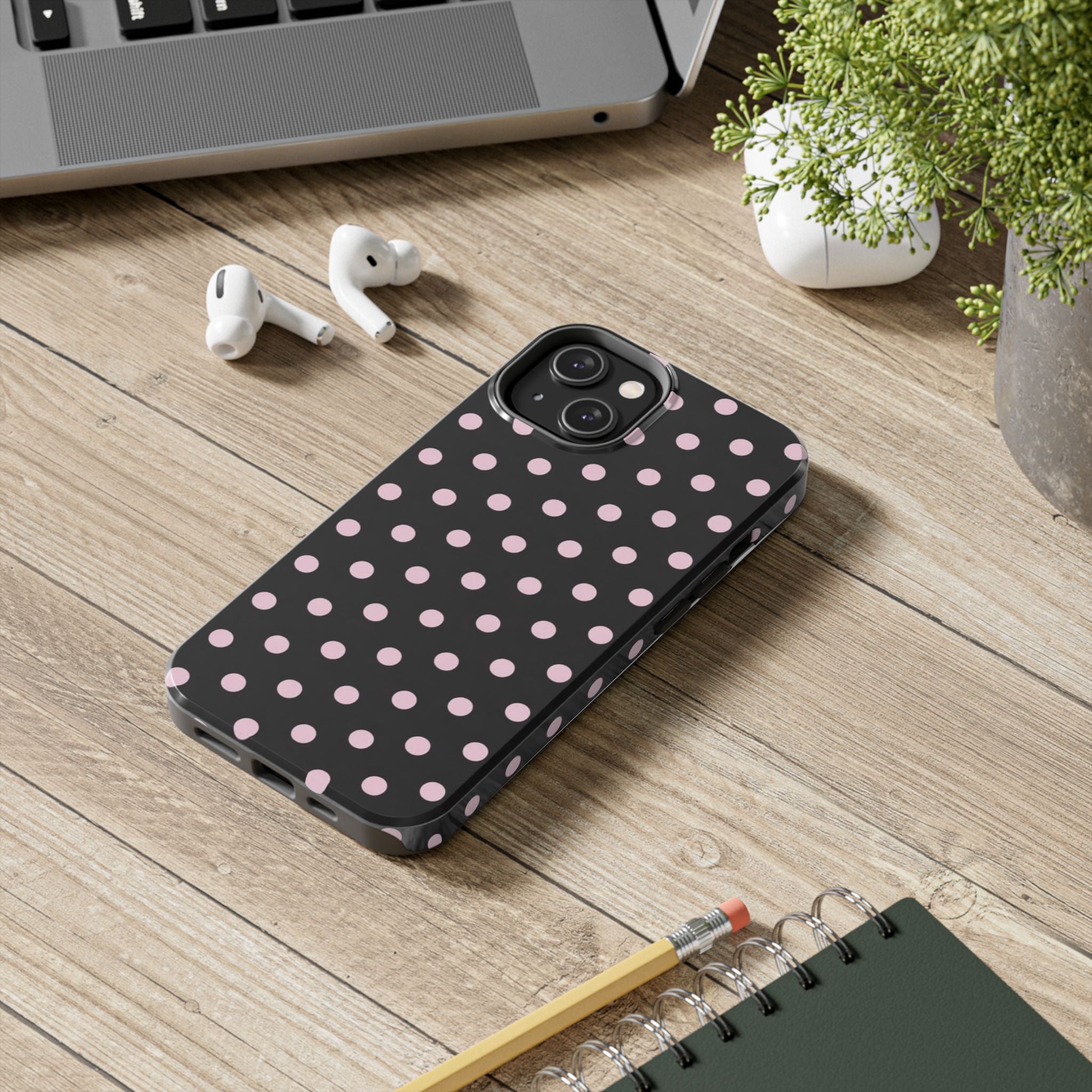 Black and Pink Spots Phone Case