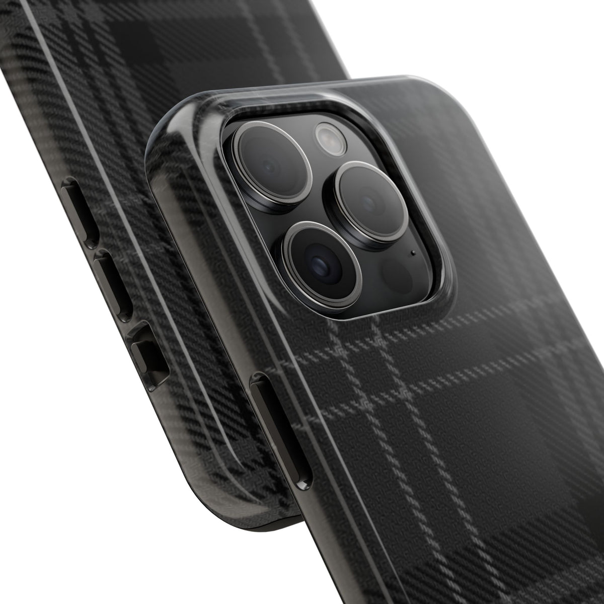 Black Plaid Gingham Phone Case