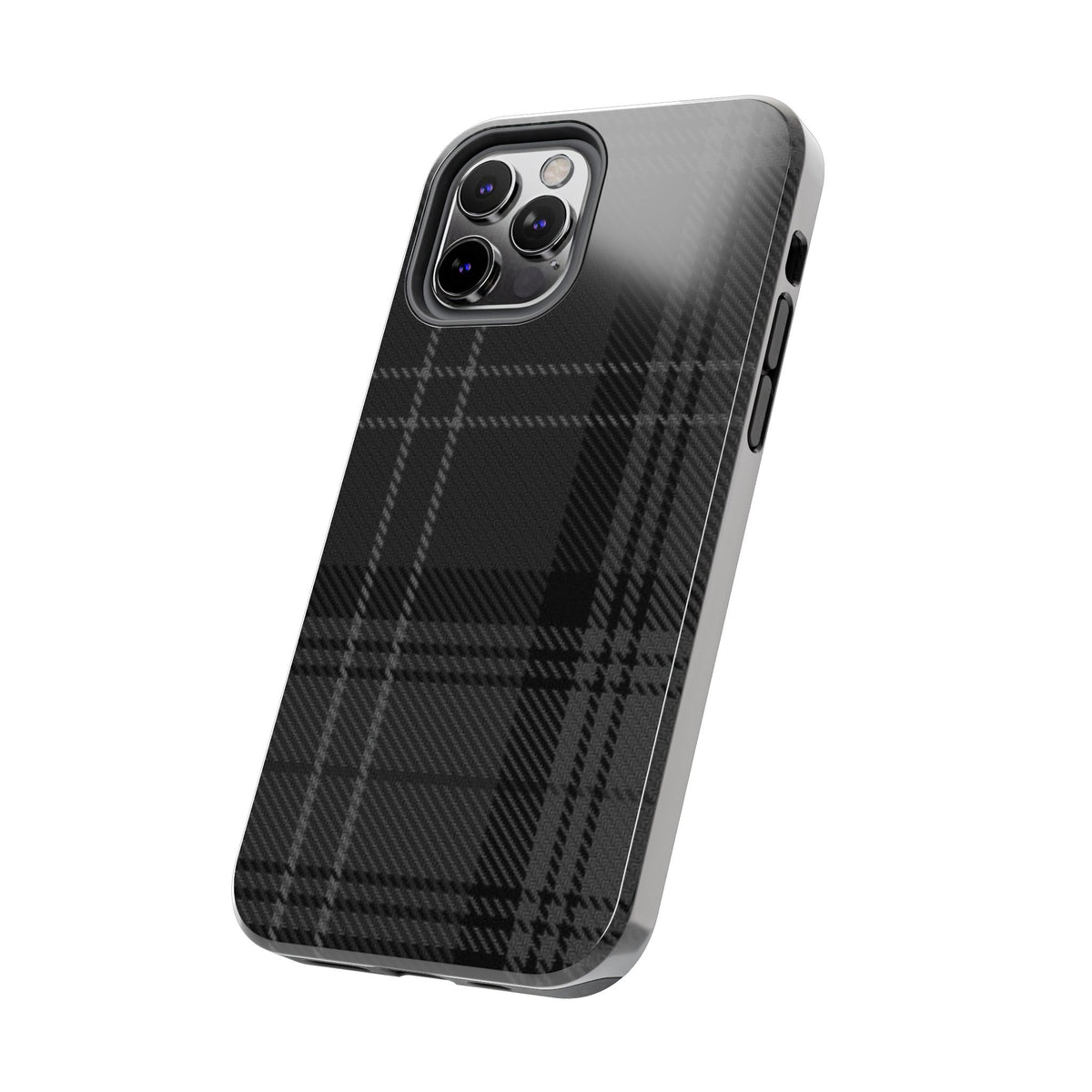 Black Plaid Gingham Phone Case
