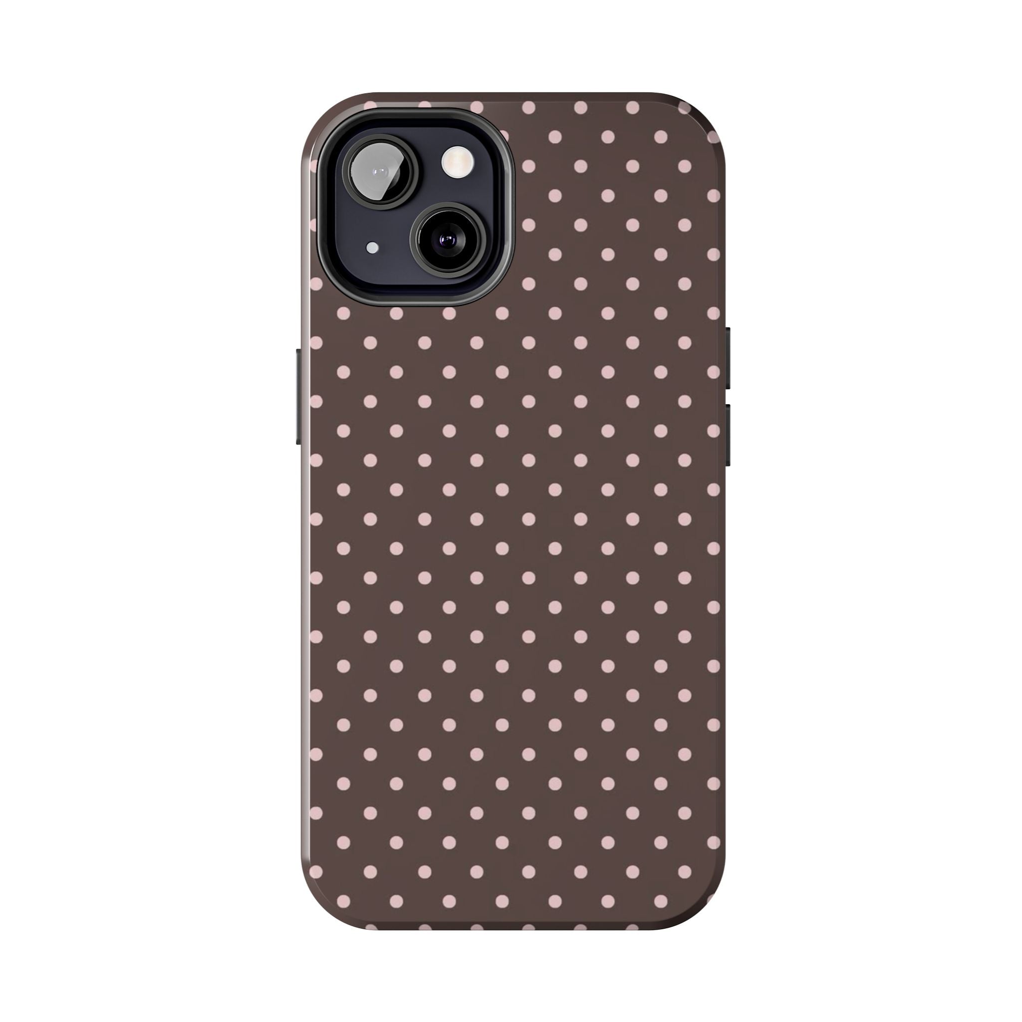 Brown with Pink Dots Phone Case  - Tough Impact-Resistant Case