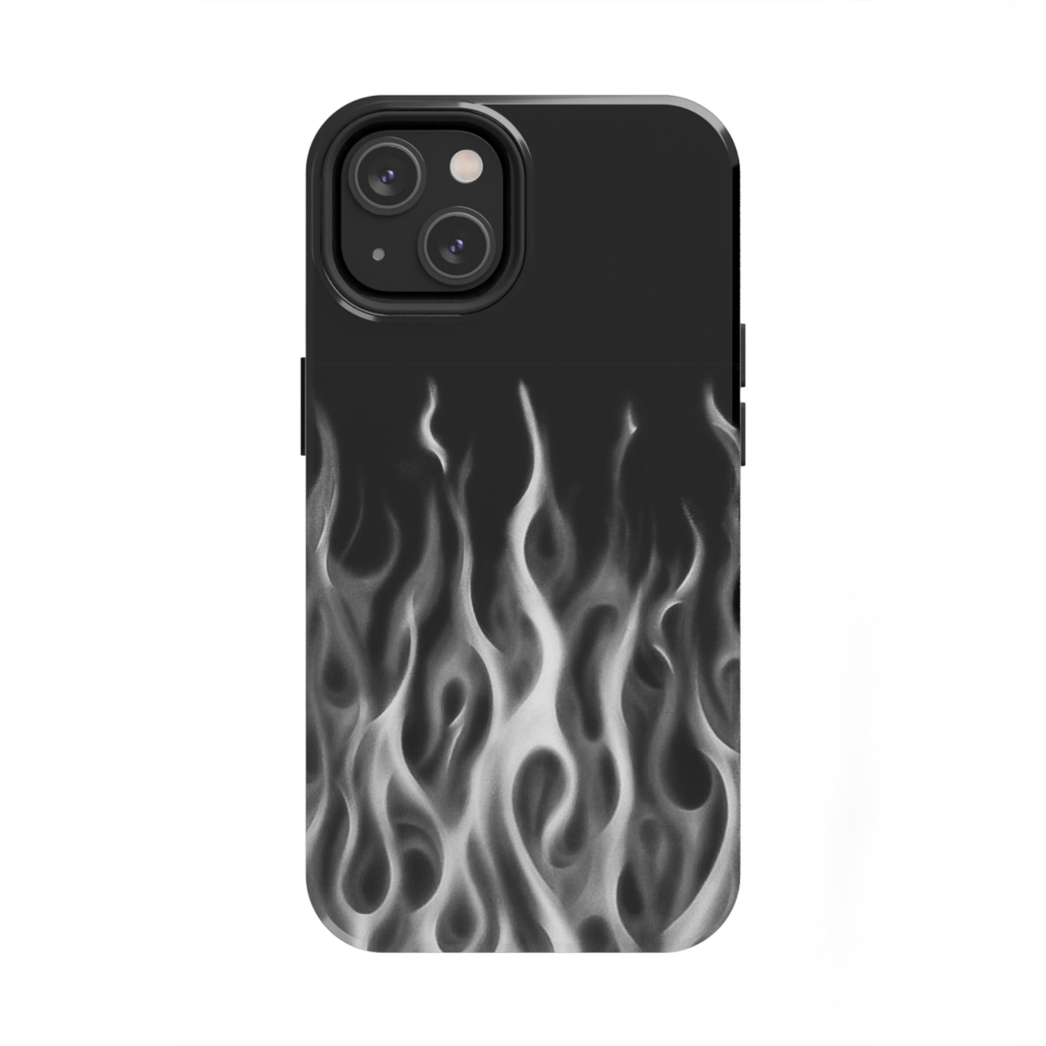 White Airbrush Flames Phone Case  - Tough Impact-Resistant Case