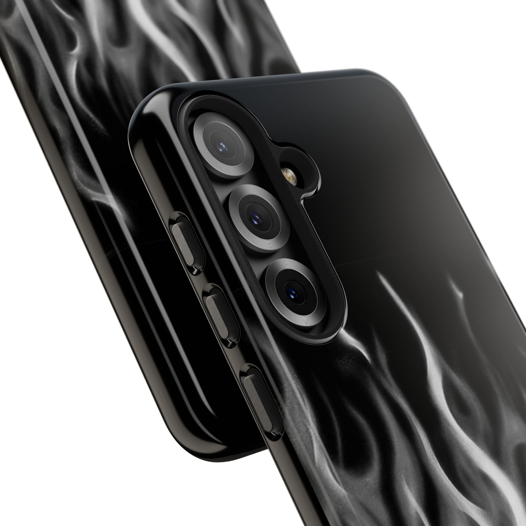 White Airbrush Flames Phone Case  - Tough Impact-Resistant Case