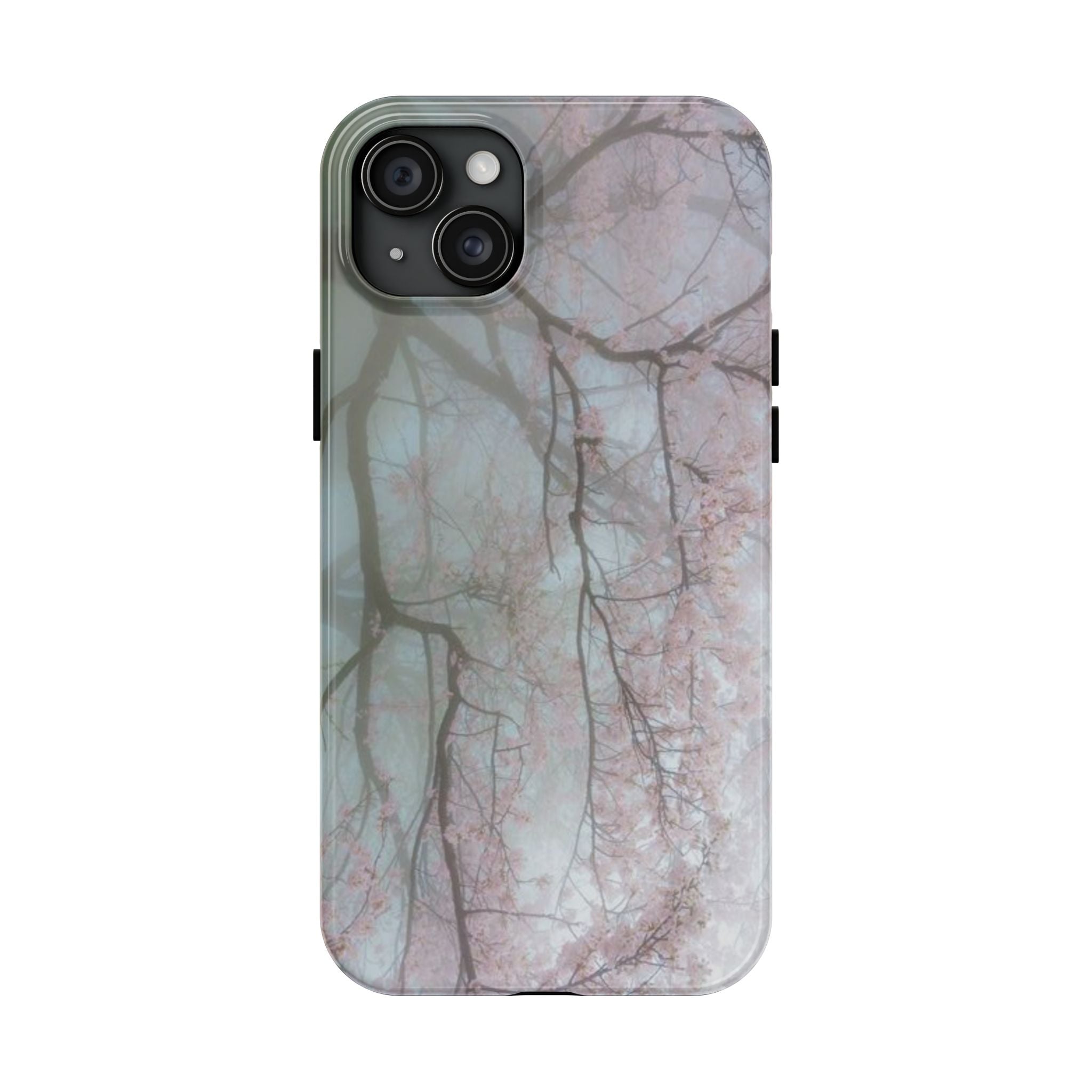 Foggy Cherry Blossom Cyber Phone Case  - Tough Impact-Resistant Case