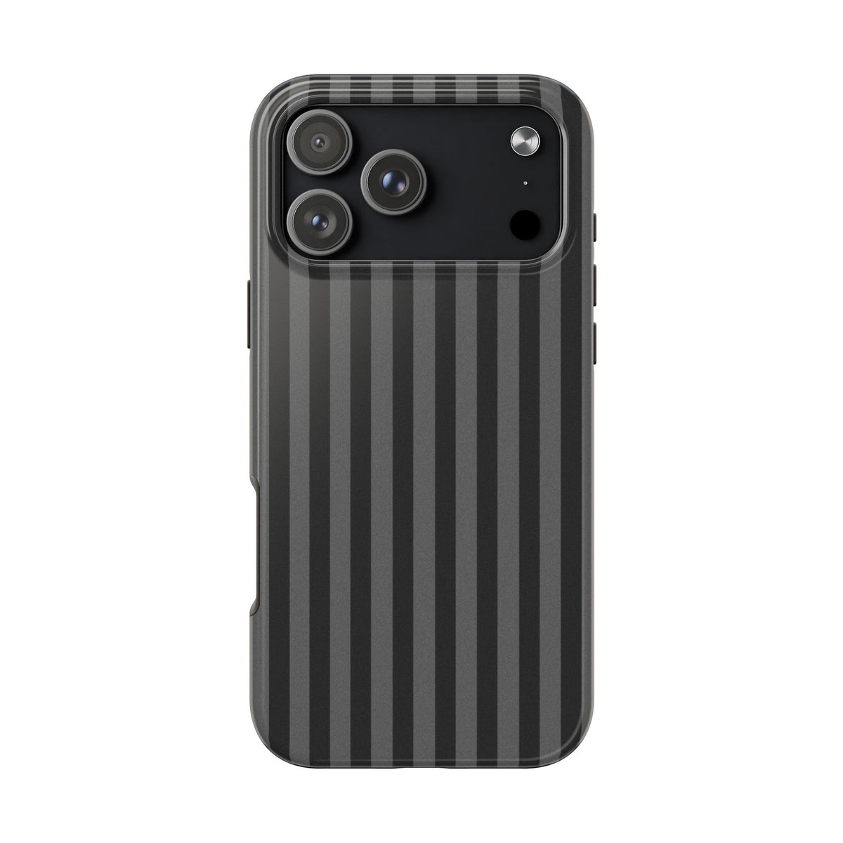 Dark Grey and Black Stripes Phone Case