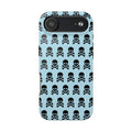 Blue Punk Skull Print Phone Case