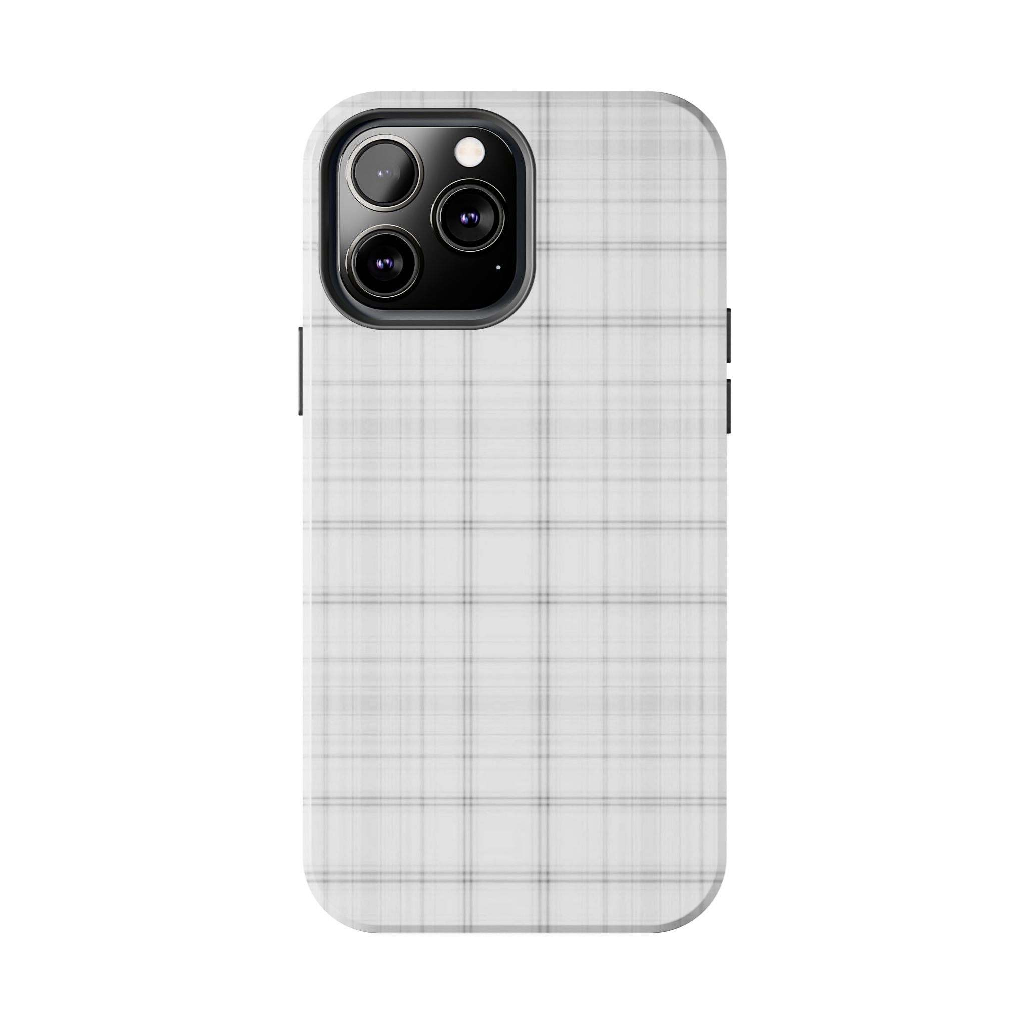 White Gingham Phone Case