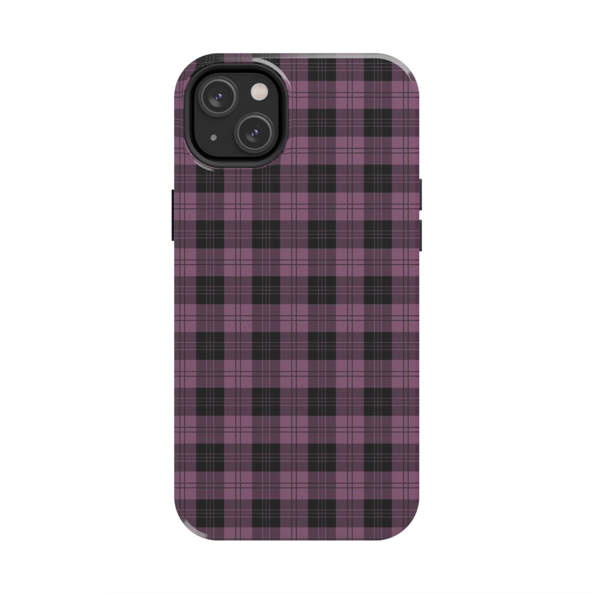 Emo Dark Pink Gingham Plaid Phone Case  - Tough Impact-Resistant Case