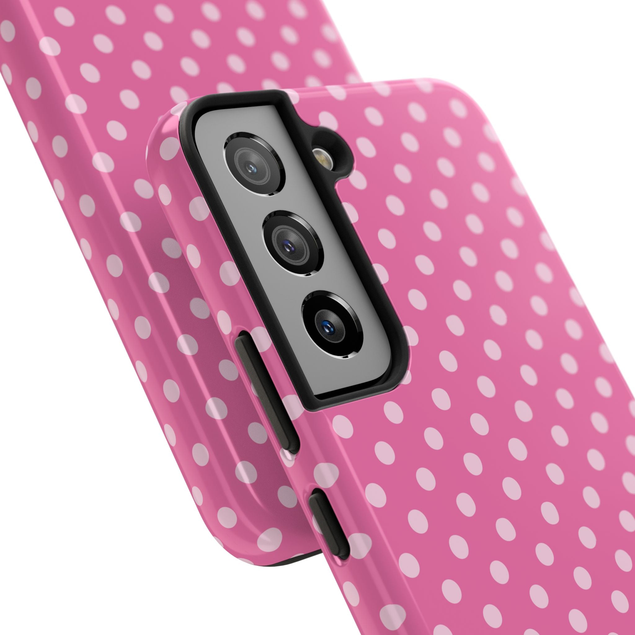 Pink on Pink Polka Dot Phone Case  - Tough Impact-Resistant Case