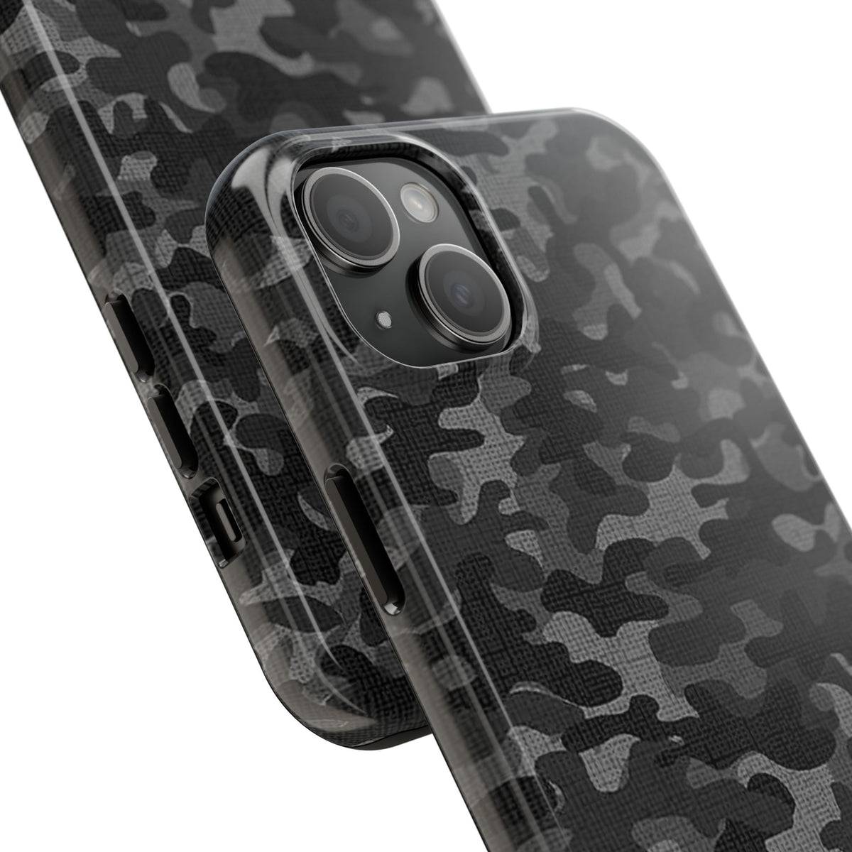 Black Camo Print Phone Case  - Tough Impact-Resistant Cases