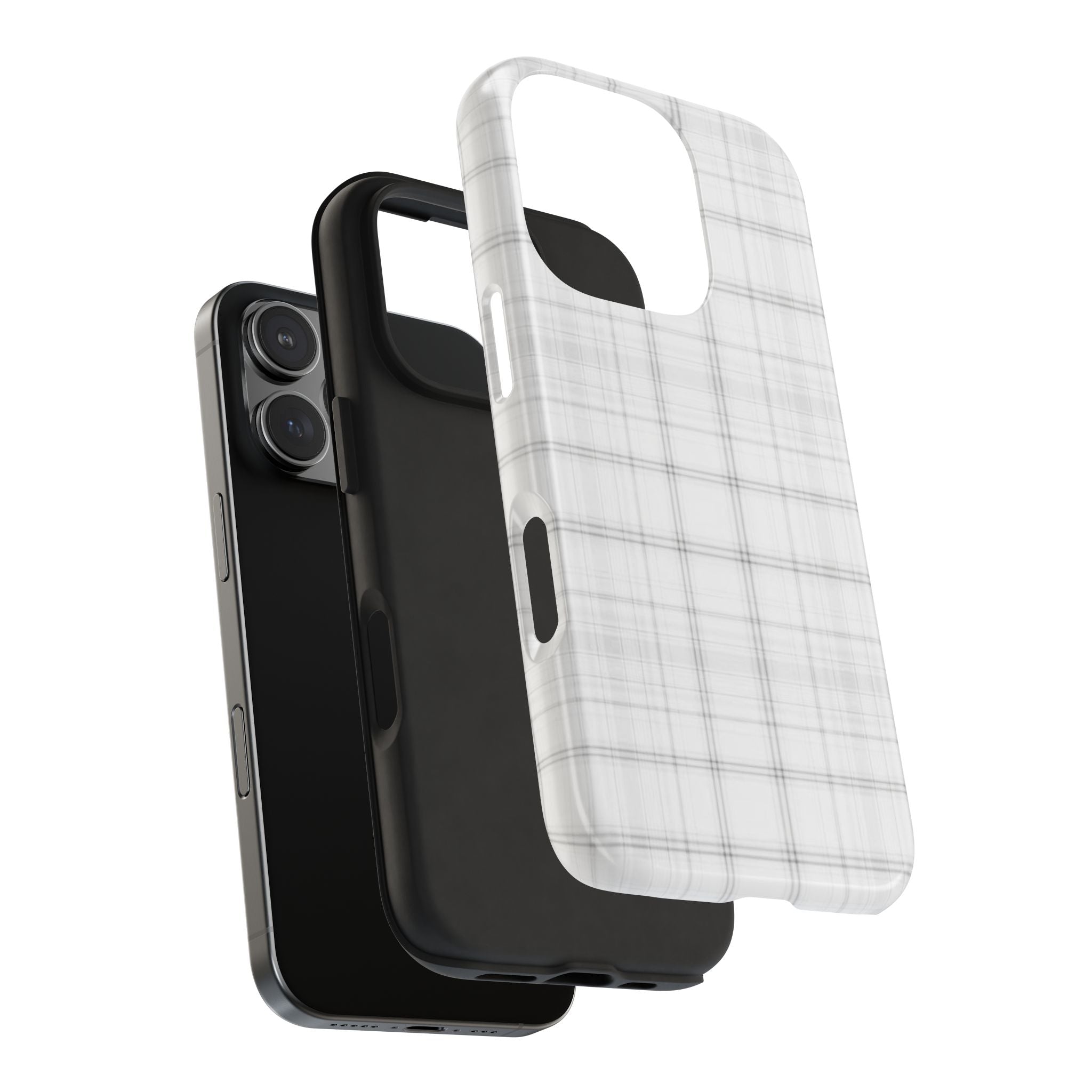 White Gingham Phone Case